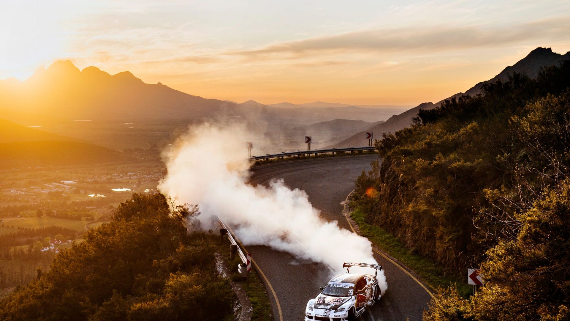 Wallpaper Sports cars, race, road, smoke