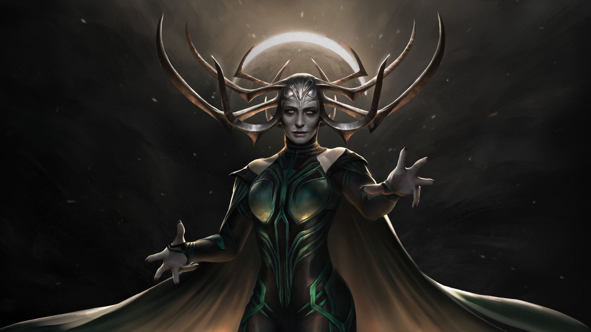 Wallpaper Hela, the goddess of death, artwork