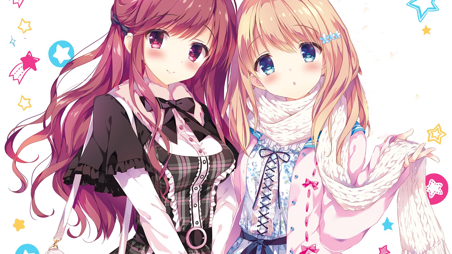 Download 3 Anime Best Friends Donning Uniforms Wallpaper  Wallpaperscom