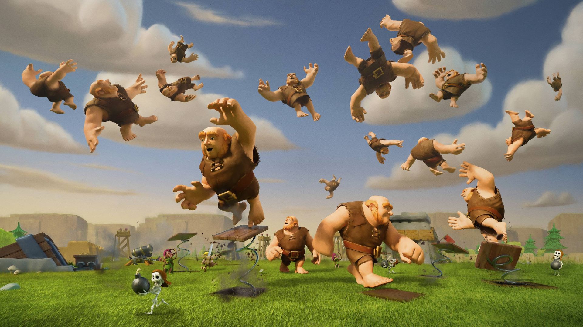 Wallpaper Clash of clans, giants, mobile game, fight
