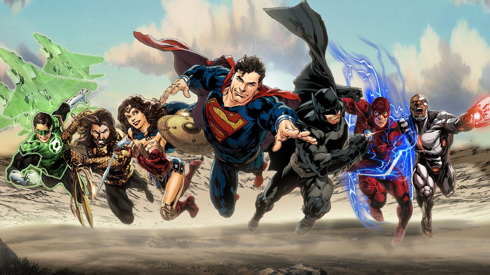Wallpaper Justice league, superman, batman, wonder woman, superheroes, art