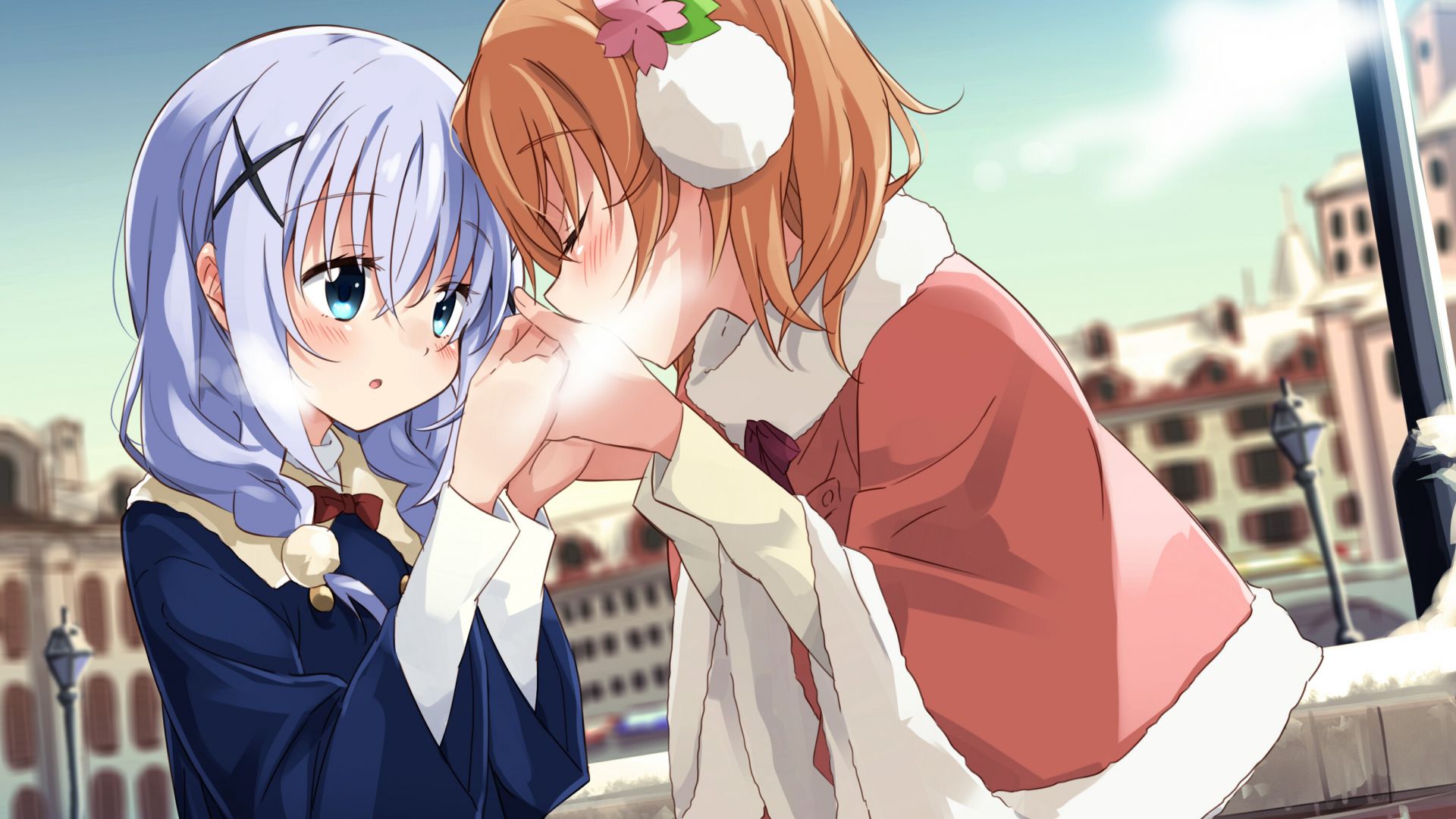 Wallpaper Chino kafū, Cocoa Hoto, anime girls, Is the Order a Rabbit?