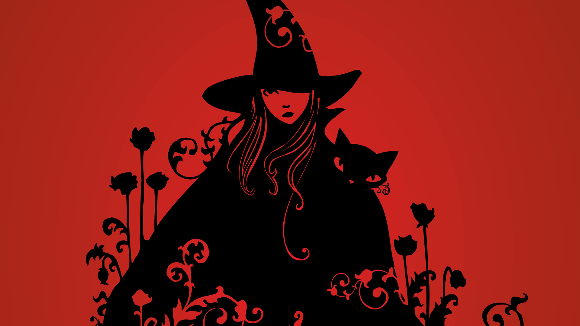 Wallpaper Anime, digital art, witch, girl