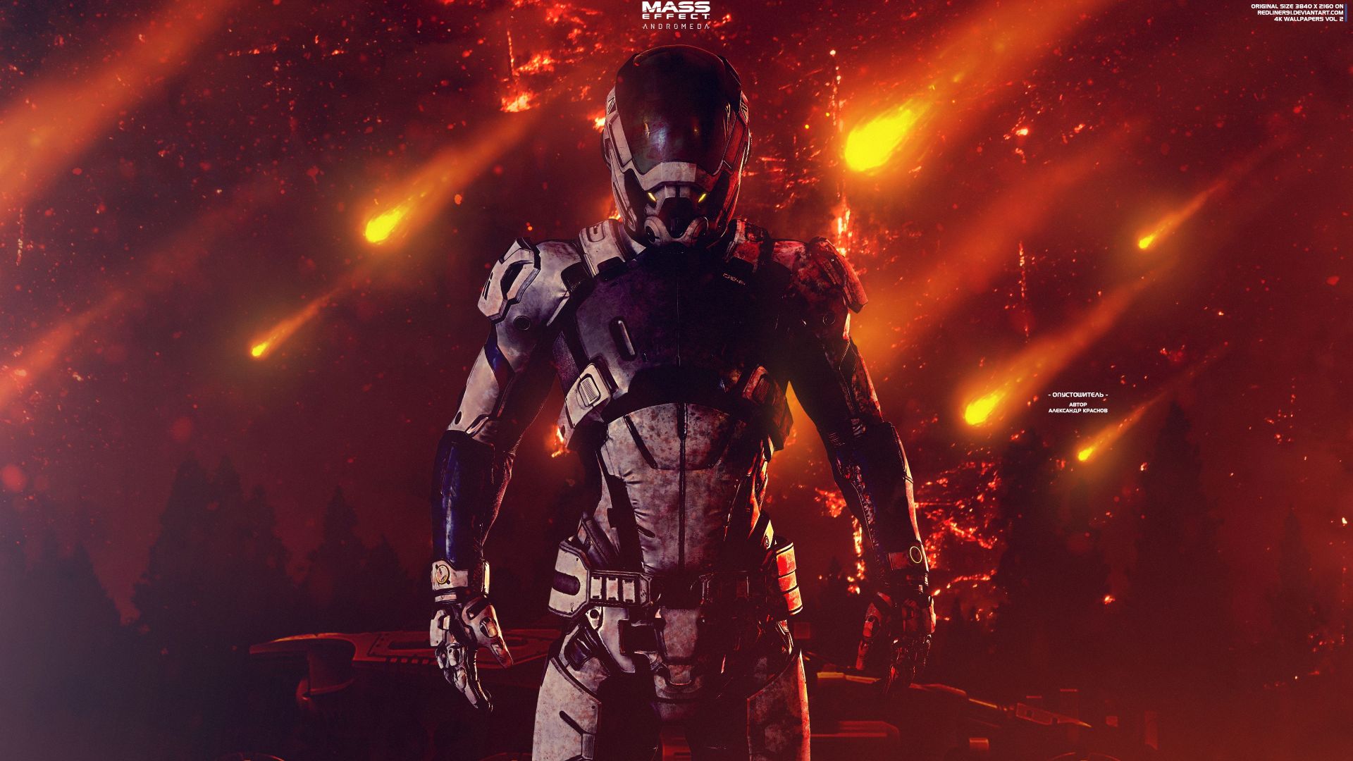 Wallpaper Mass Effect: Andromeda Video game, solider, N7