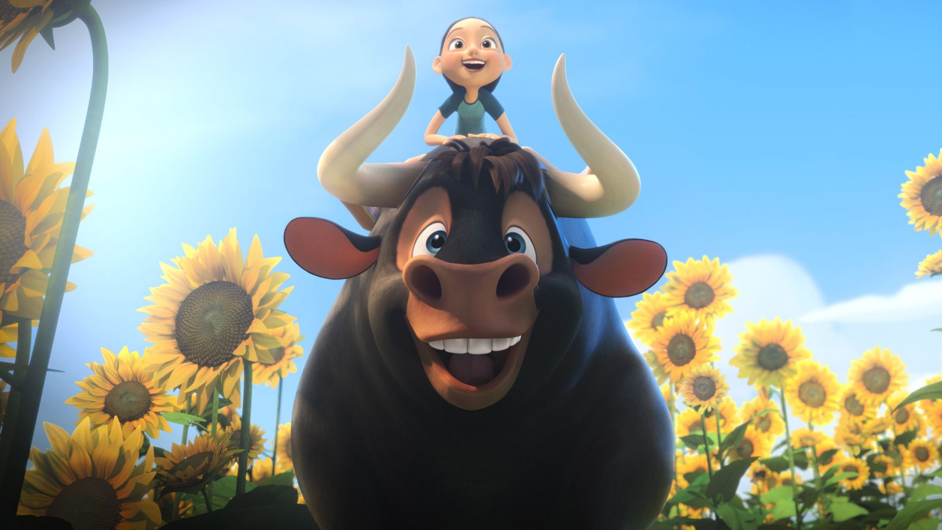 Wallpaper 2017 movie, sunflowers, happiness, Ferdinand, movie