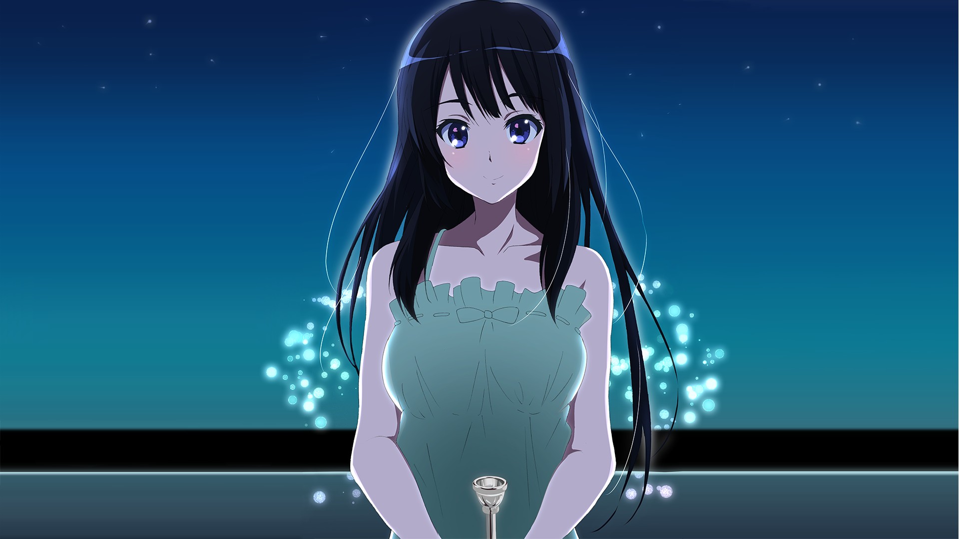 Wallpaper Reina Kousaka, Hibike! Euphonium, long hair anime girl