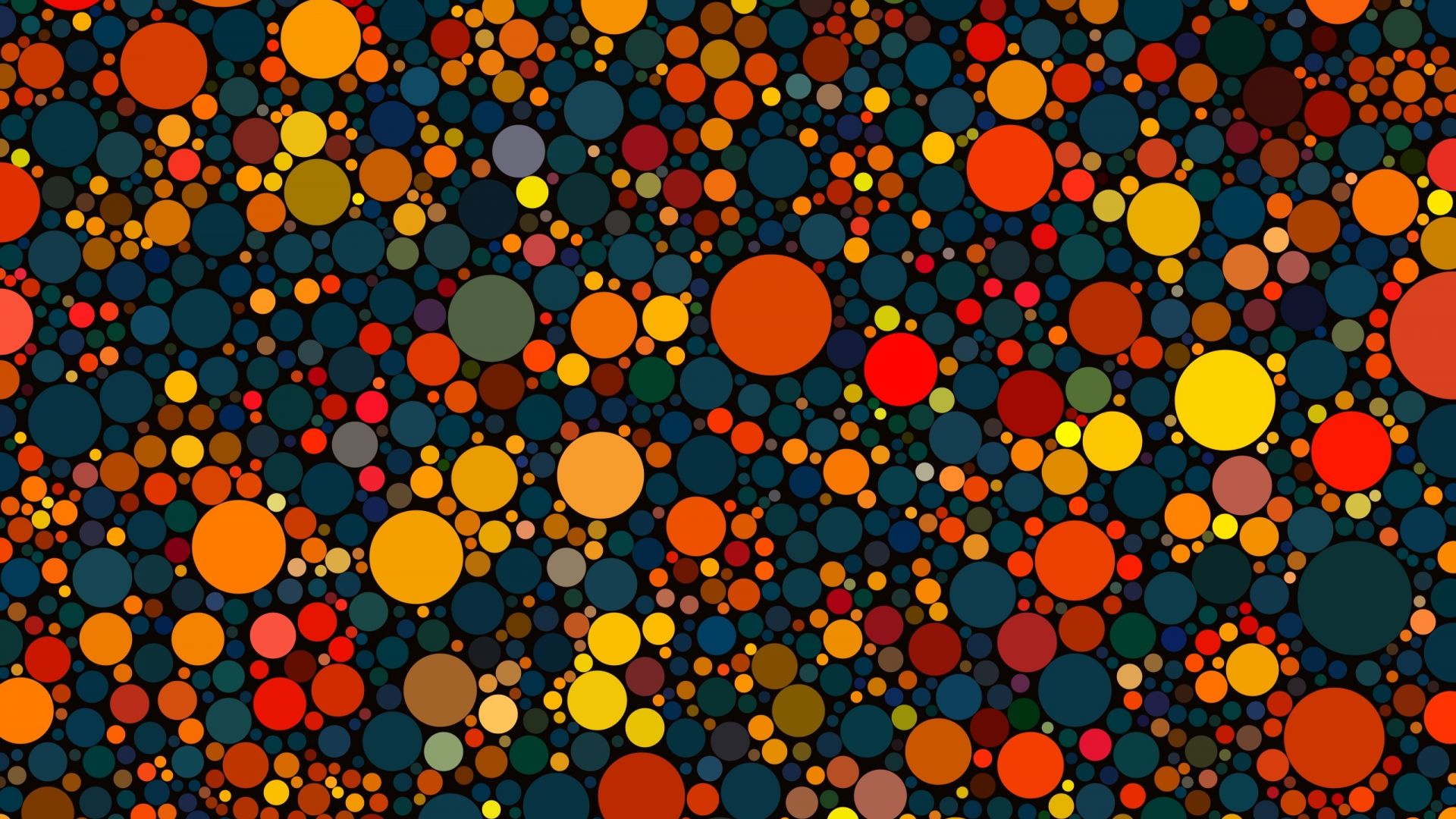 Wallpaper Colorful, circles, big small circles, abstract