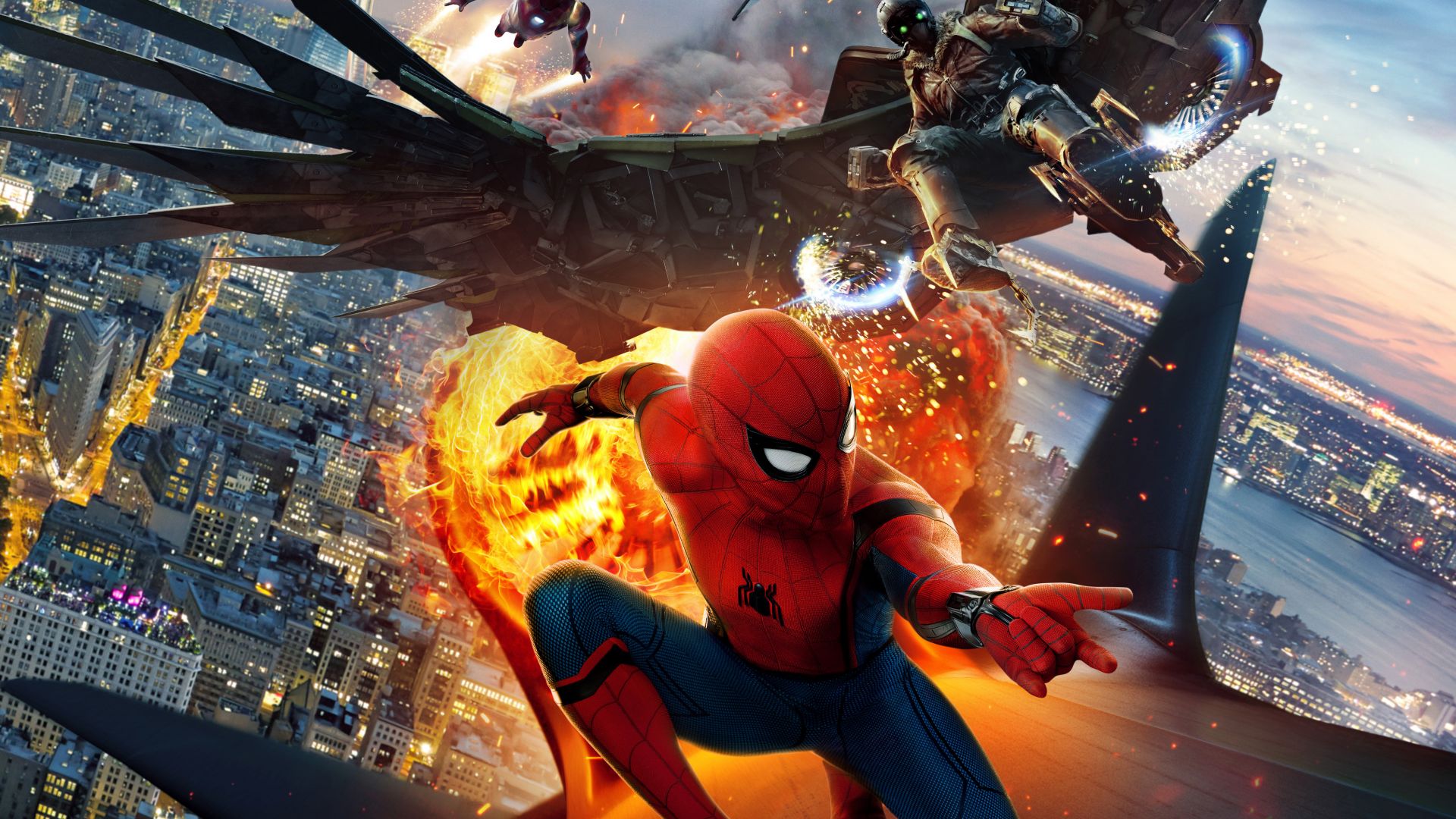 Wallpaper Spider Man: Homecoming, movie, poster, iron man, spider man