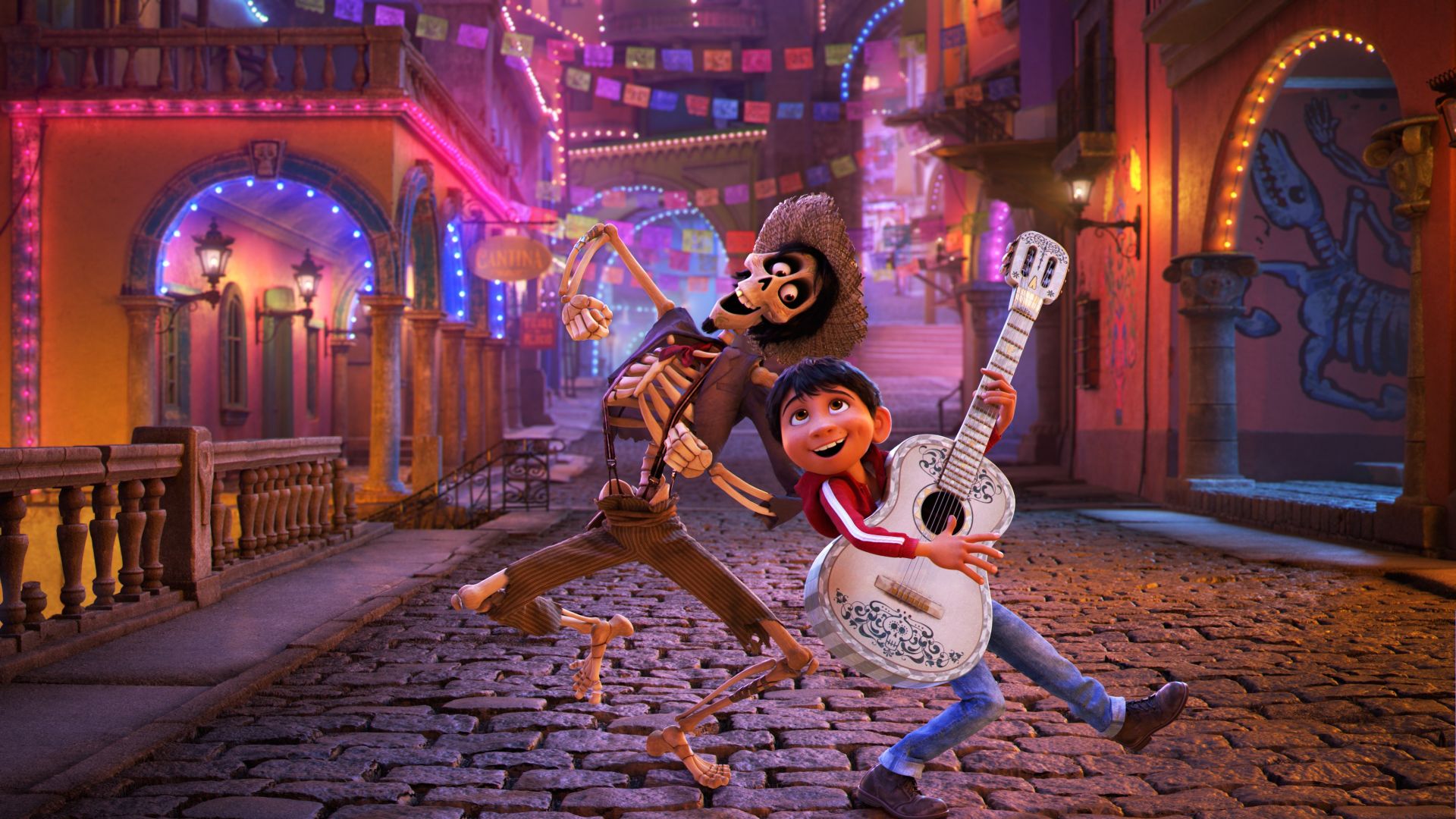 Wallpaper Coco, animated movie, ghost, dance