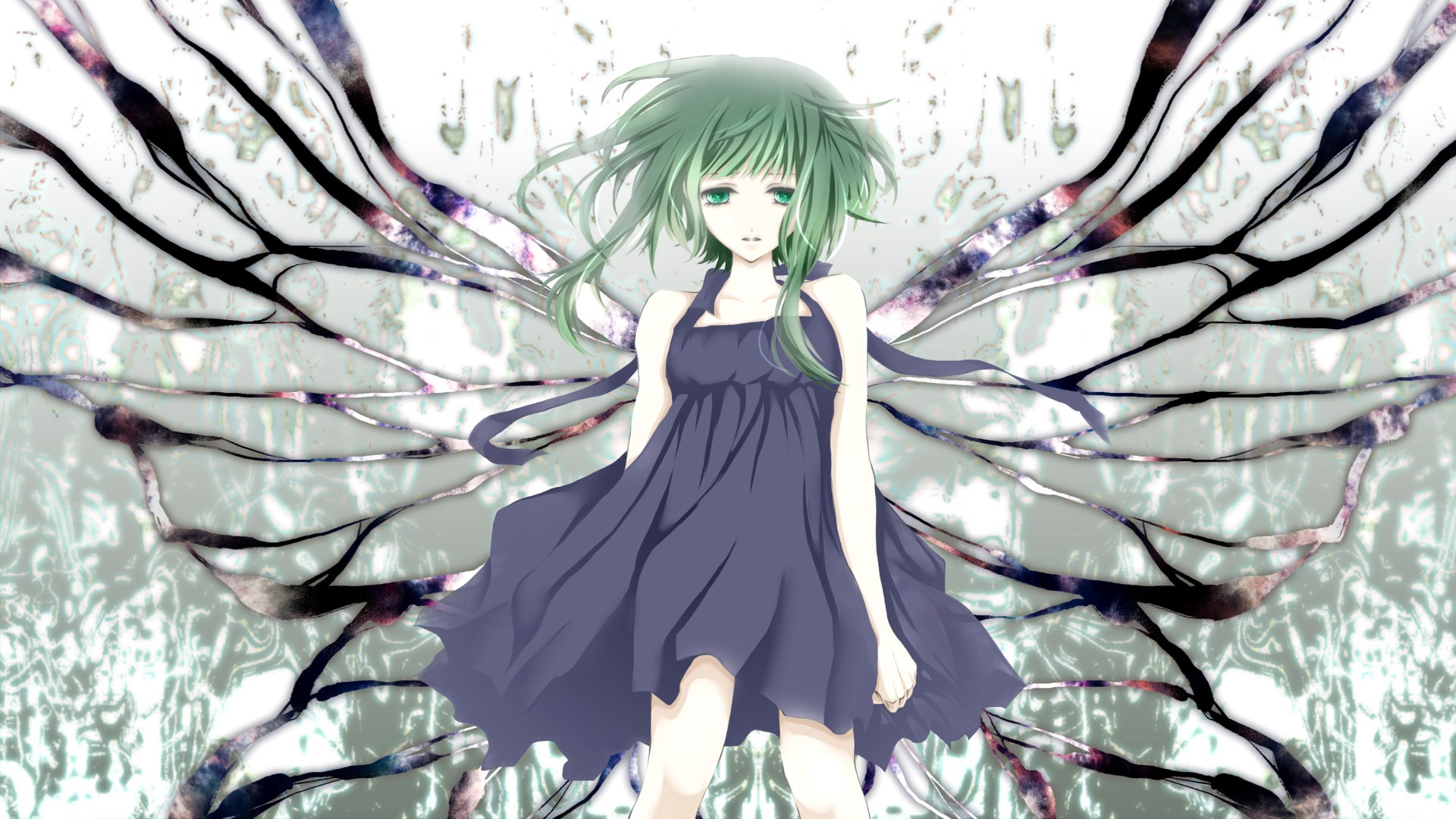Wallpaper Gumi, vocaloid, anime girl, green hair