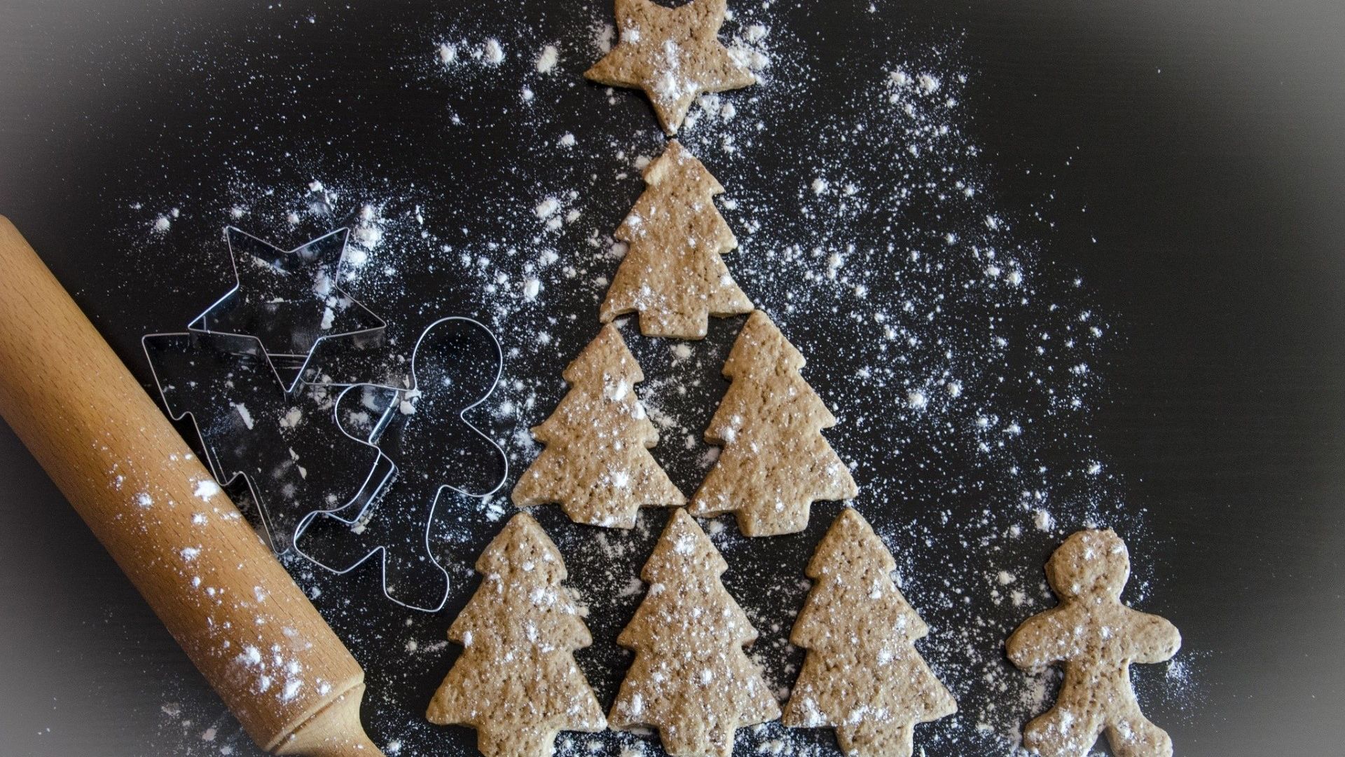 Wallpaper Christmas food, cookies