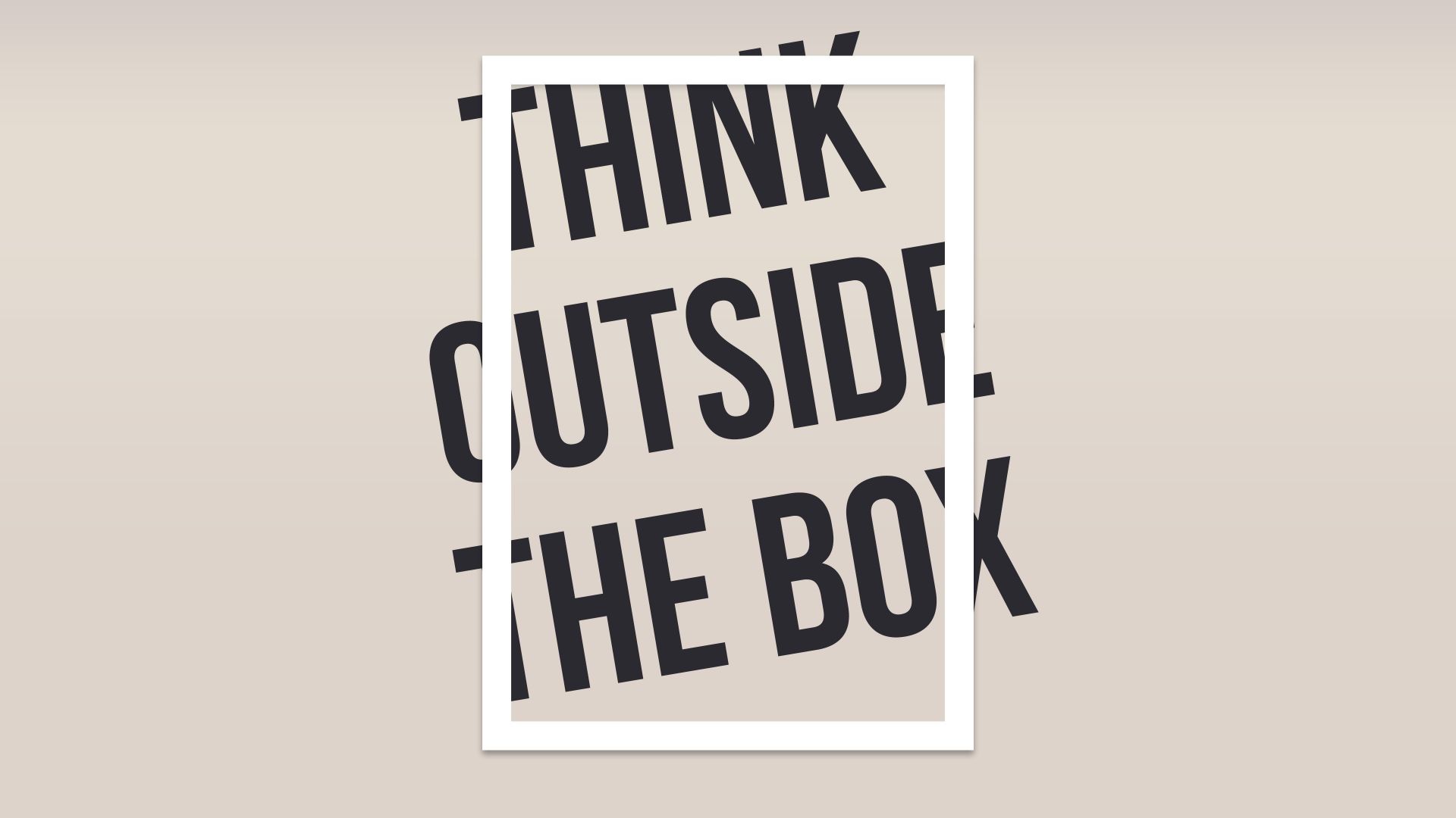 Wallpaper Think outside the box