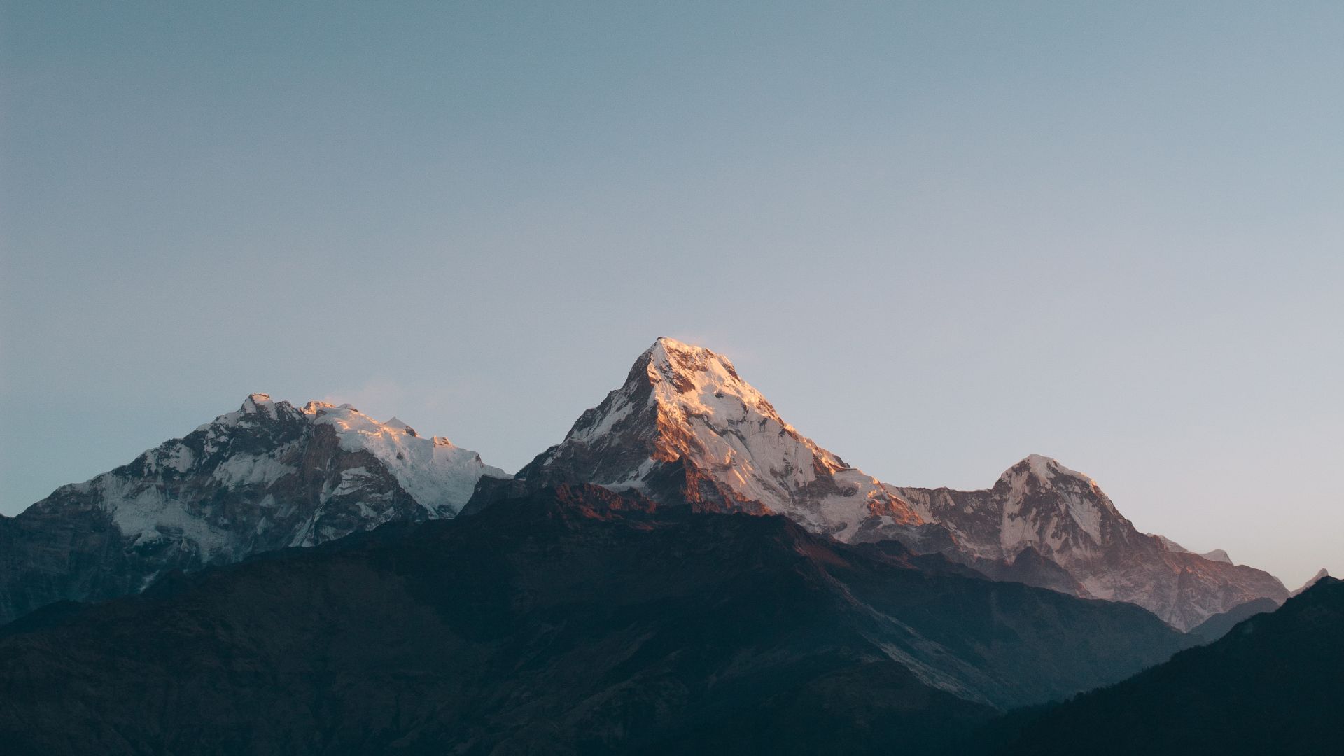 Wallpaper Annapurna Massif, mountains, nepal, skyline, 4k