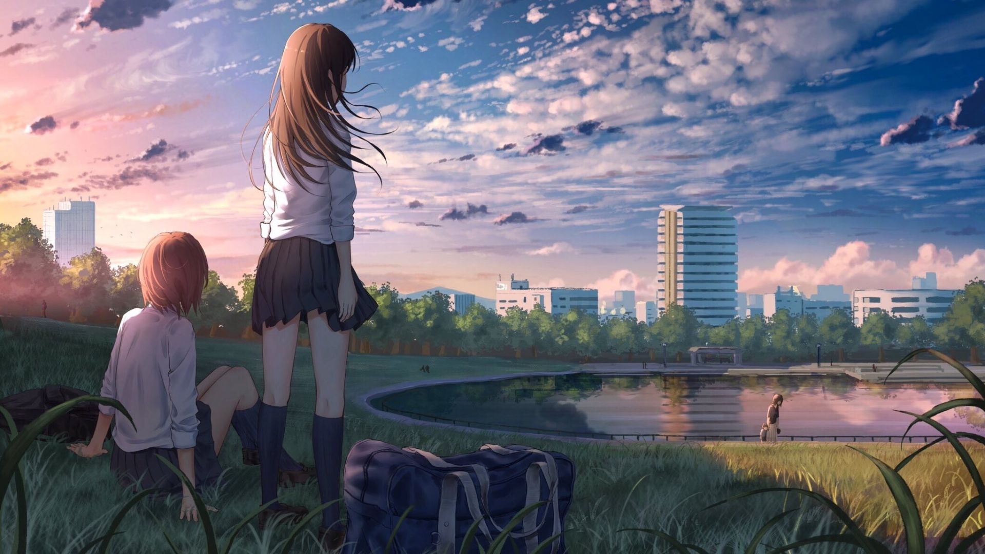anime, outdoors, road | 1920x1080 Wallpaper - wallhaven.cc