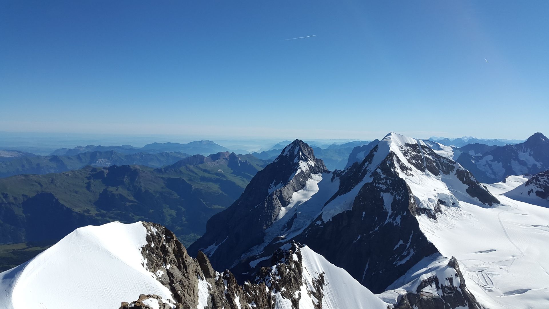 Wallpaper Eiger, mountains, skyline, Switzerland, nature