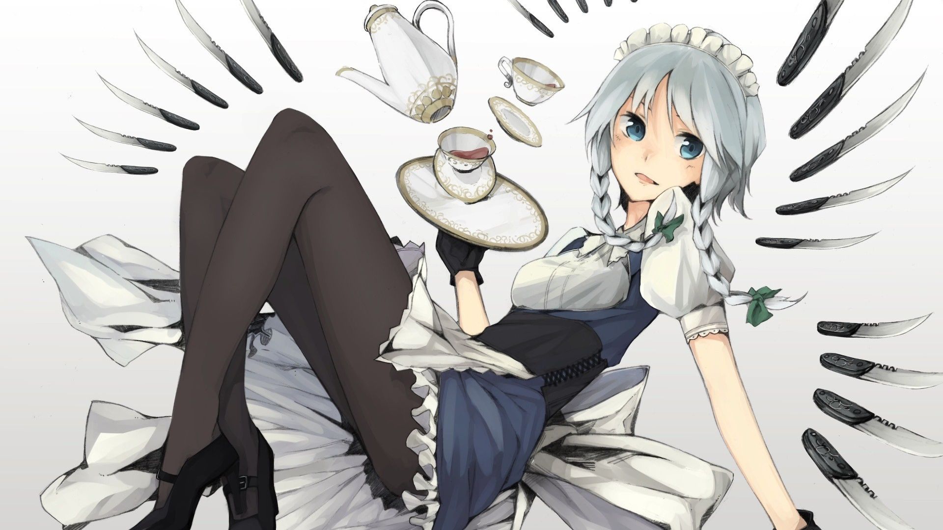 Wallpaper Maid, anime girl, touhou