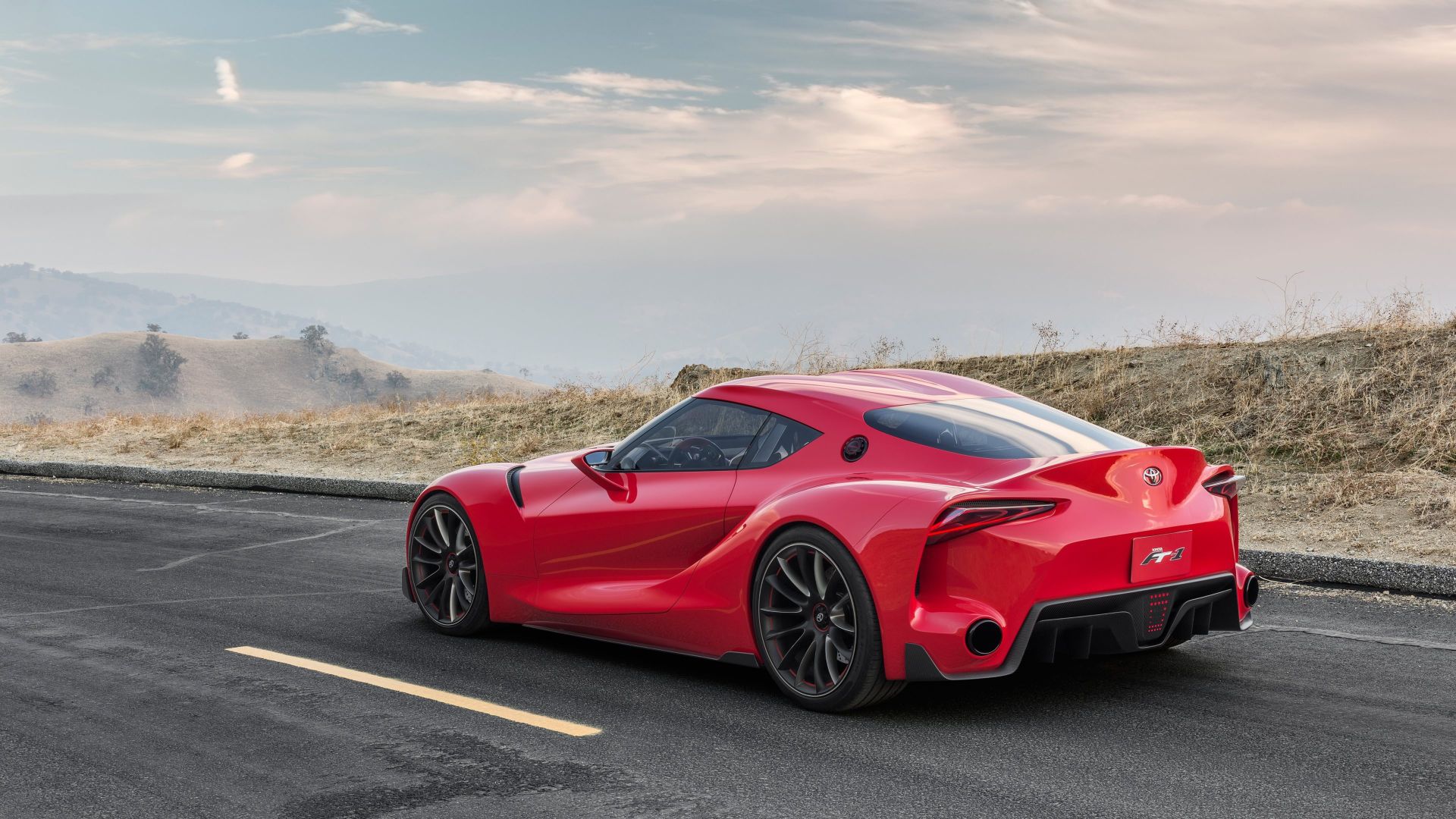 Wallpaper Toyota FT 1 Concept red supercar
