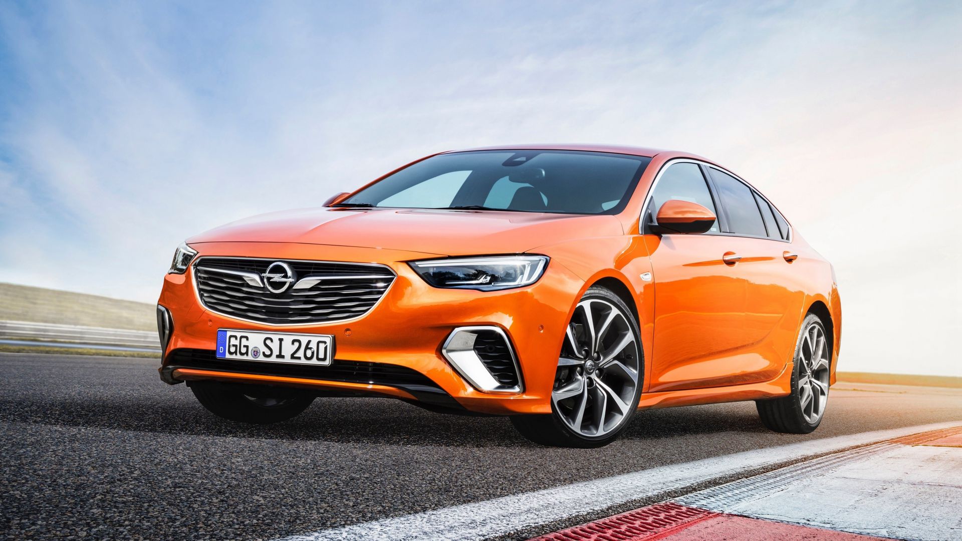 Wallpaper Opel Insignia, orange car, 4k