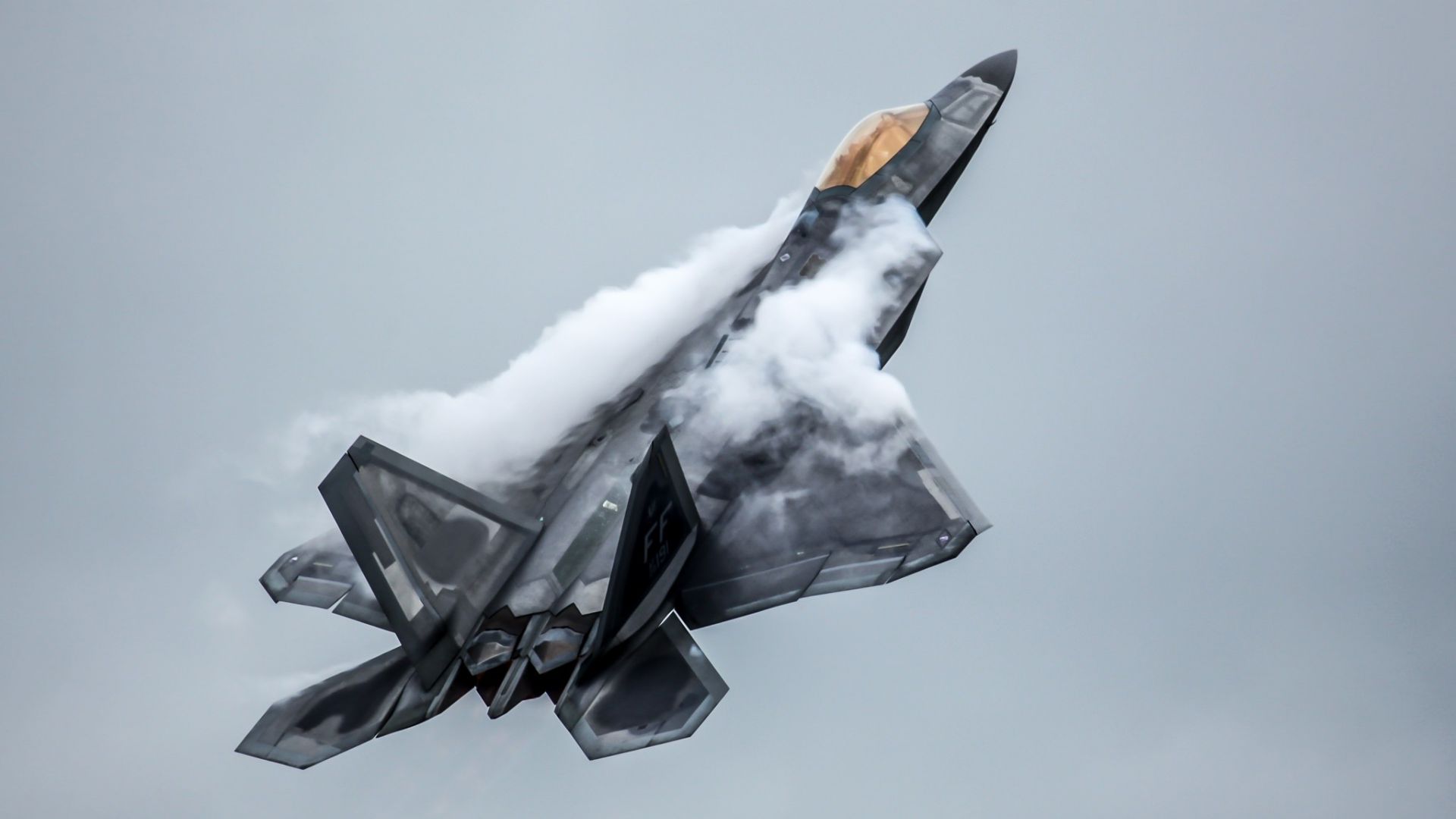 Wallpaper F-22 Raptor military fighter aircraft