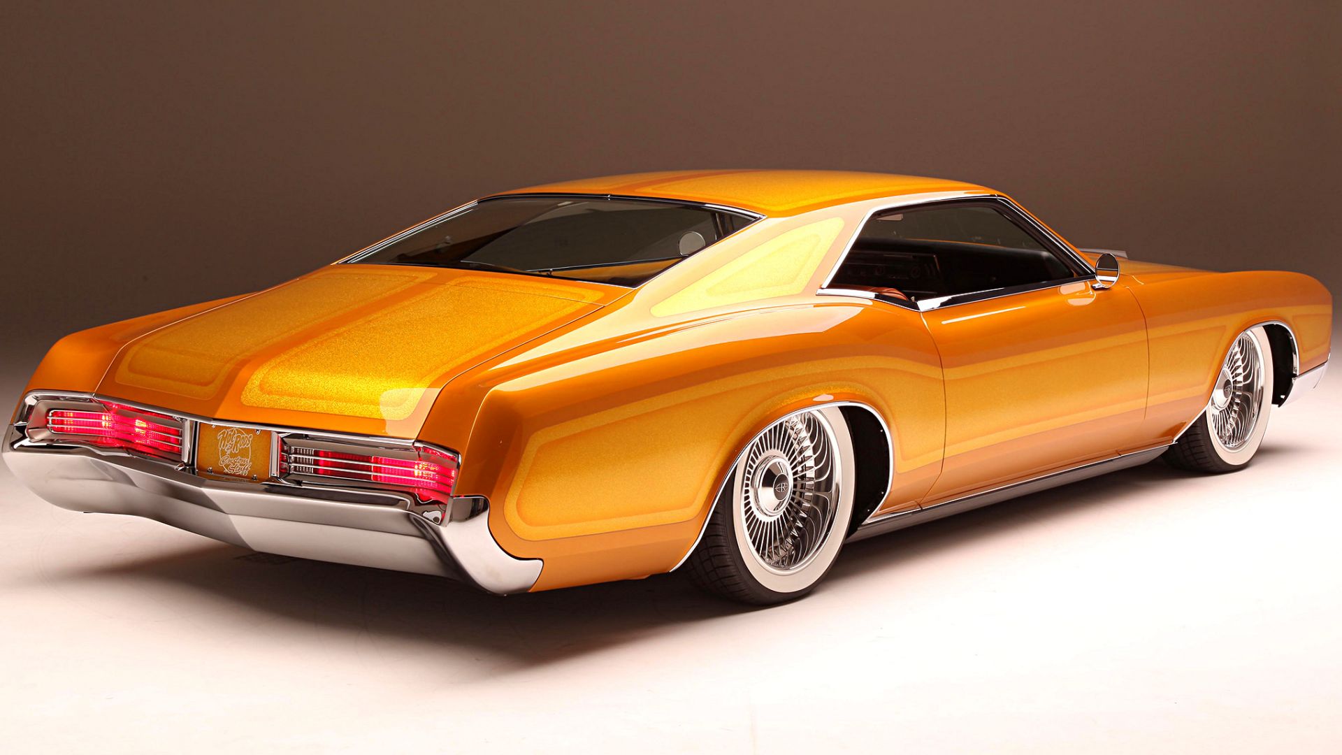 Wallpaper Orange car, Buick Riviera, rear view