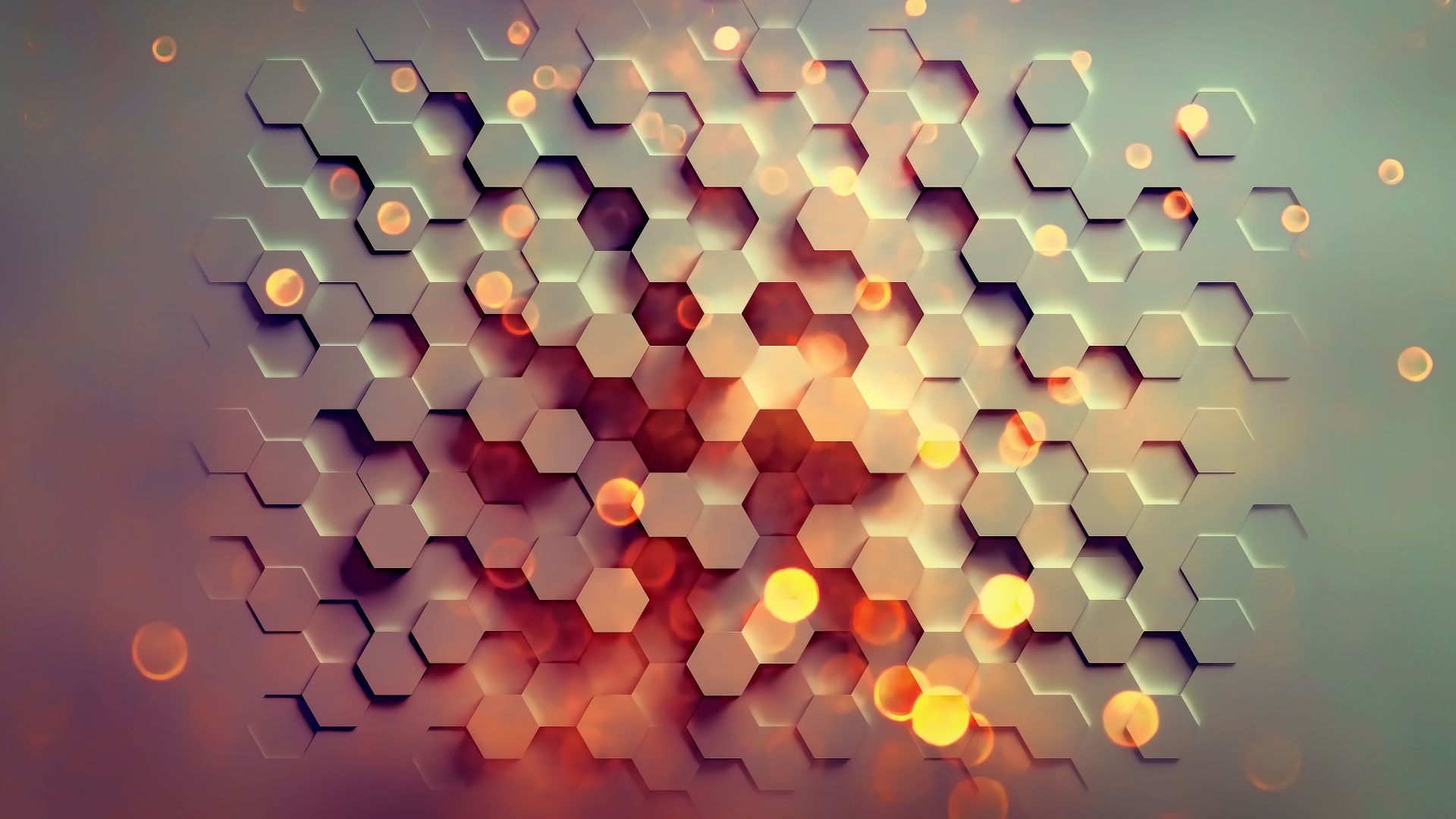 Wallpaper 3d, hexagons, pattern, abstract, 4k