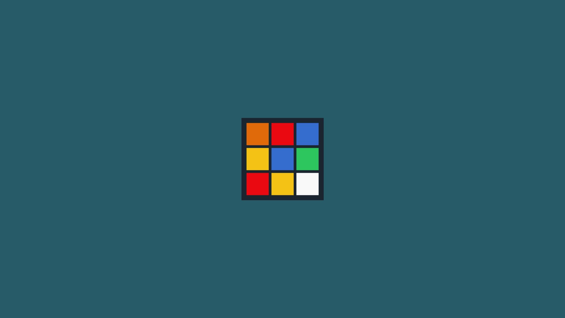 Wallpaper Rubik's Cube, toy, squares, colorful, minimal