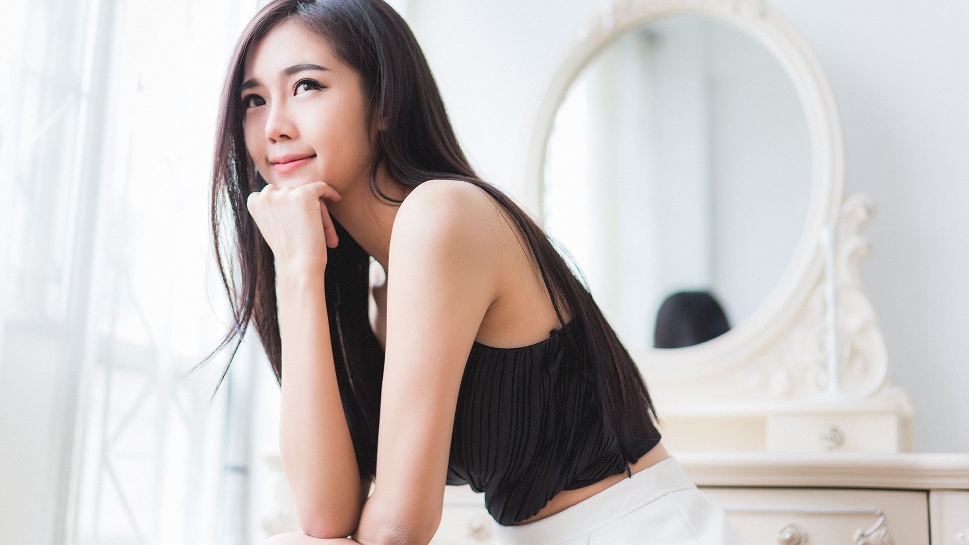 Wallpaper Cute Asian, woman, model