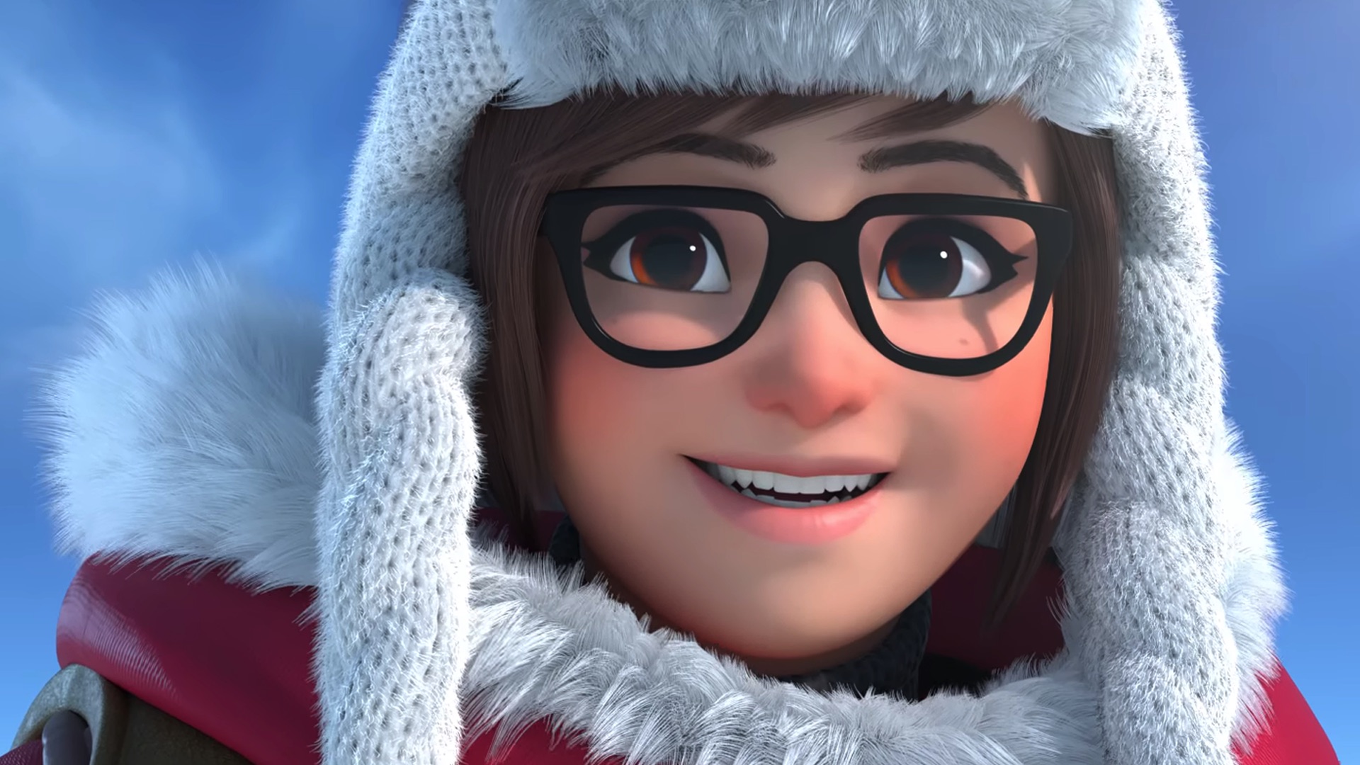 Wallpaper Smile, face, mei, online game, overwatch
