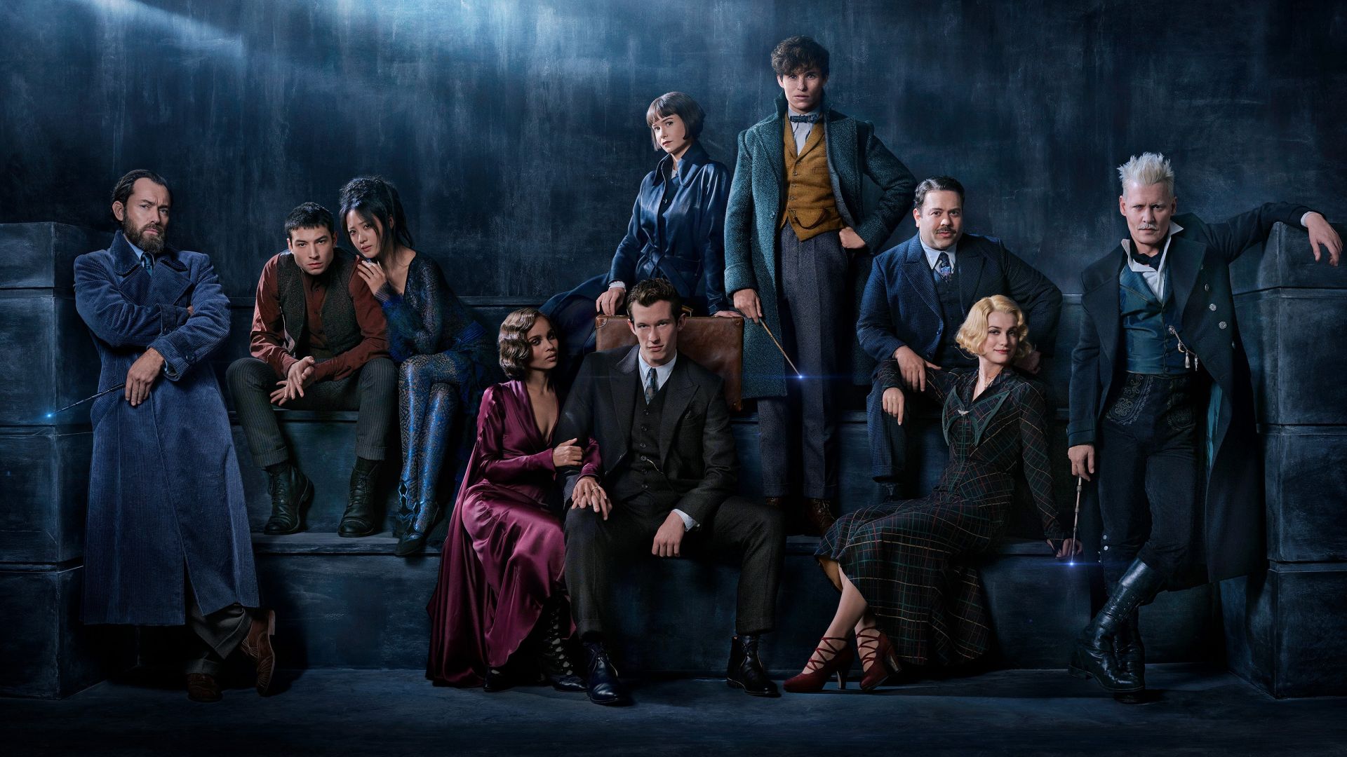 Wallpaper Fantastic Beasts: The Crimes of Grindelwald, movie, cast