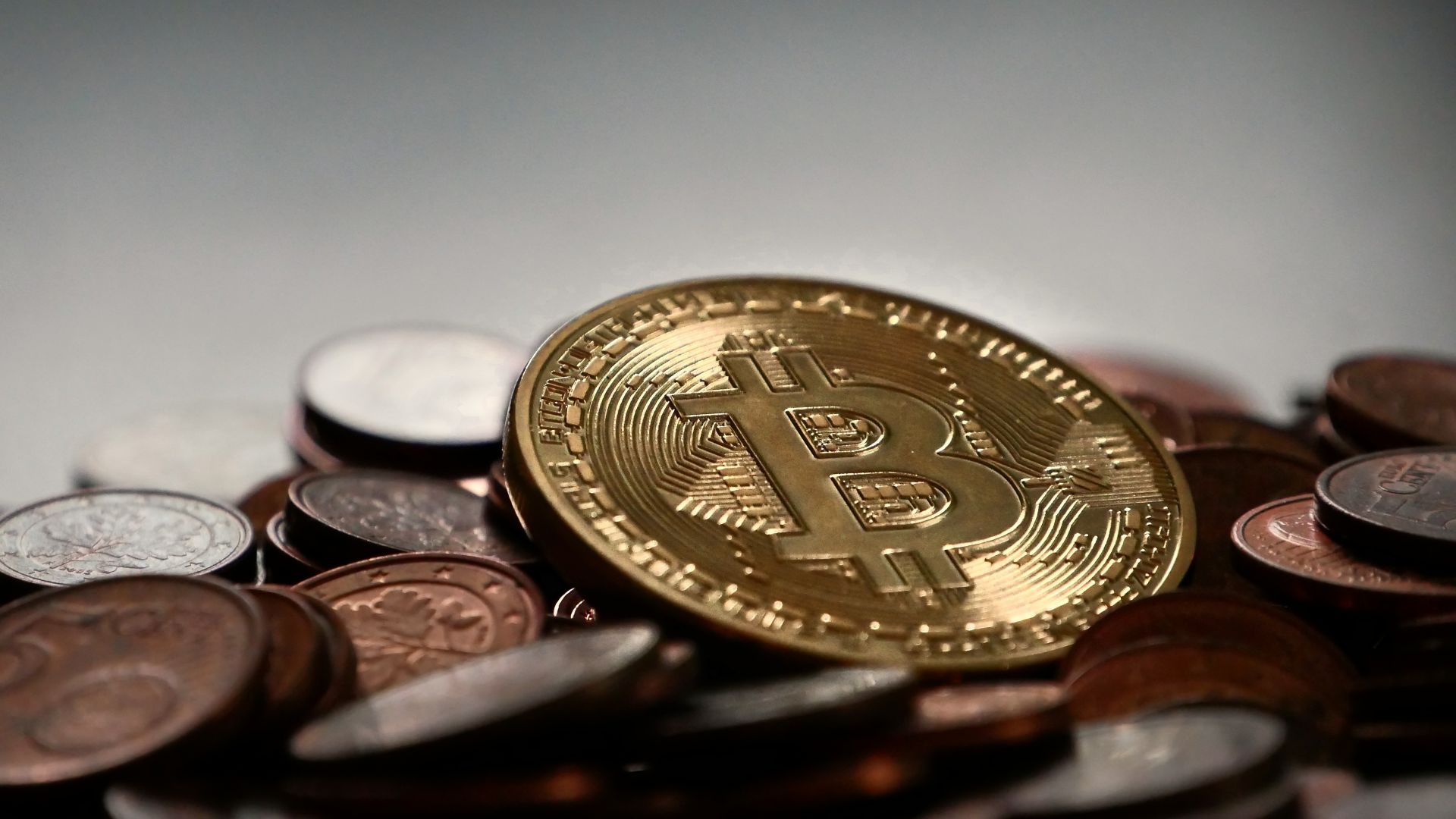 Wallpaper Bitcoin, money, coins