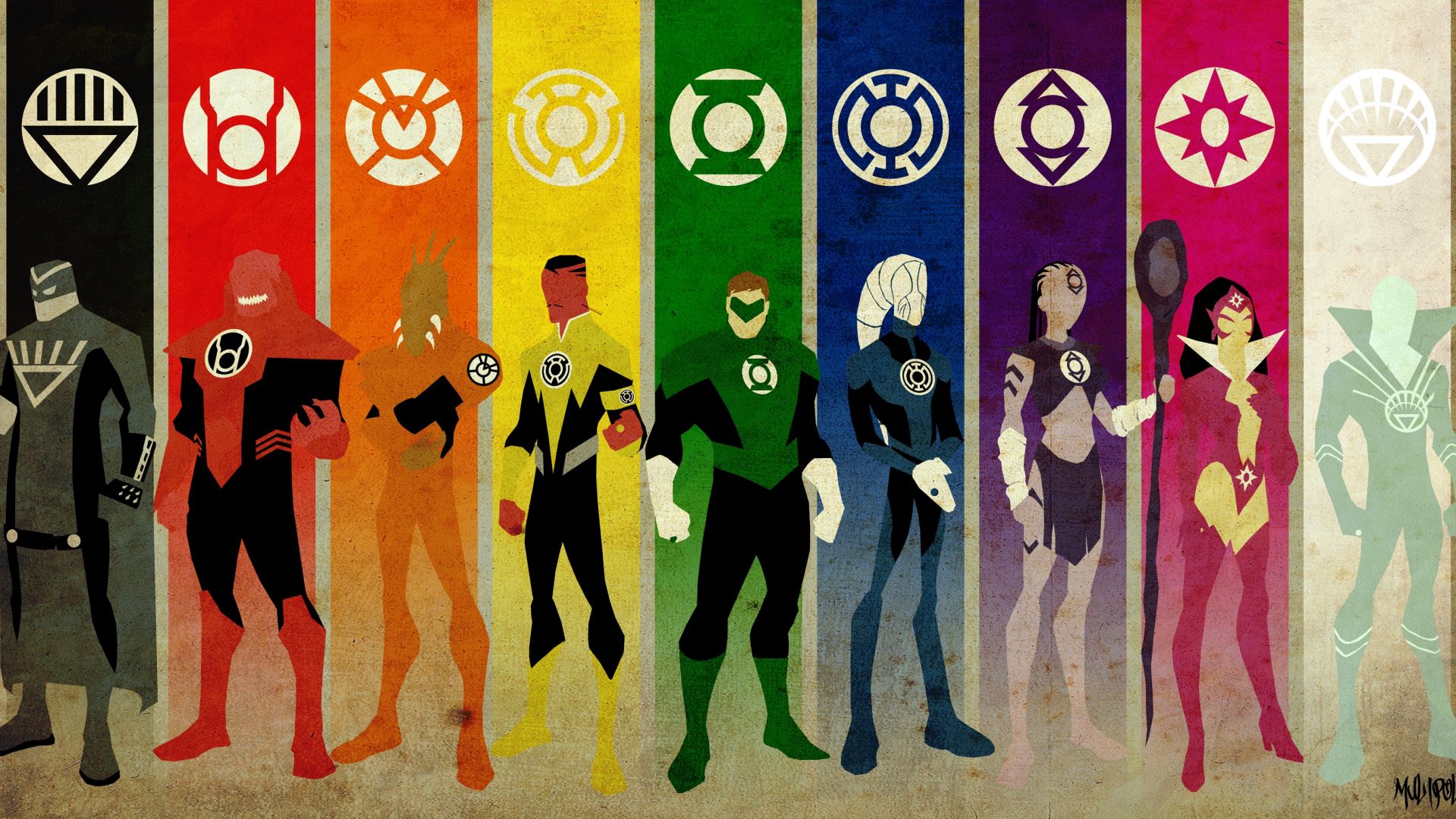 Wallpaper Emotional spectrum of superheroes