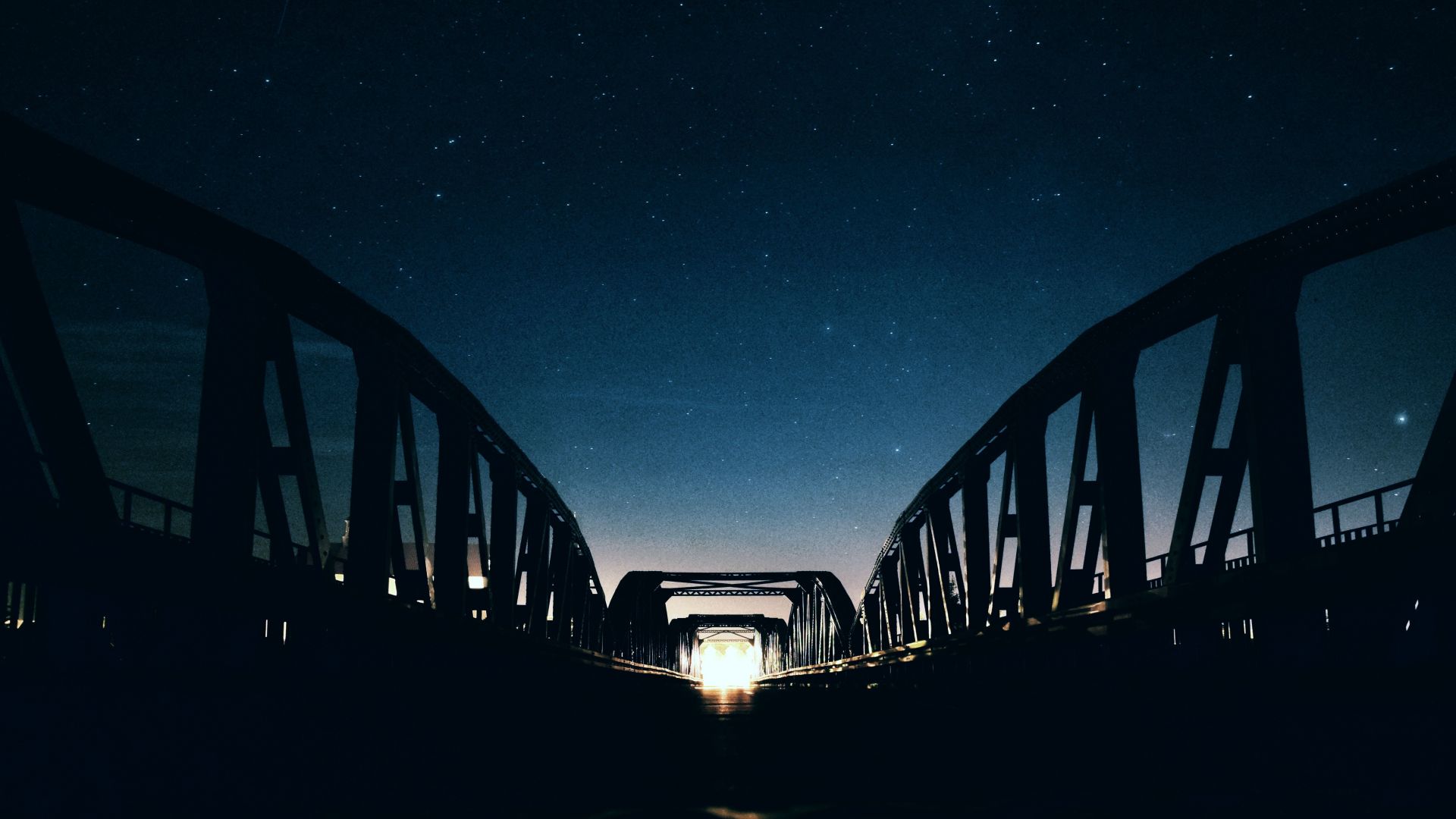 Wallpaper Bridge, night view, night, sky, 5k
