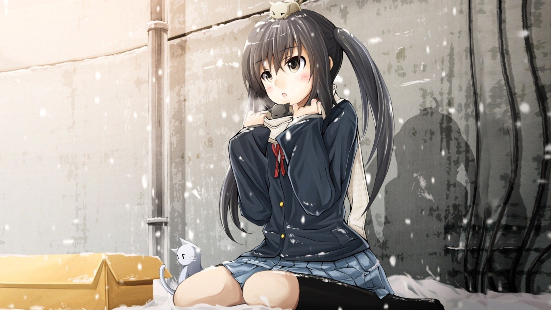 Desktop Wallpaper Cute Anime Girl, Sit, Azusa Nakano, K On!, Hd Image,  Picture, Background, 8197fd