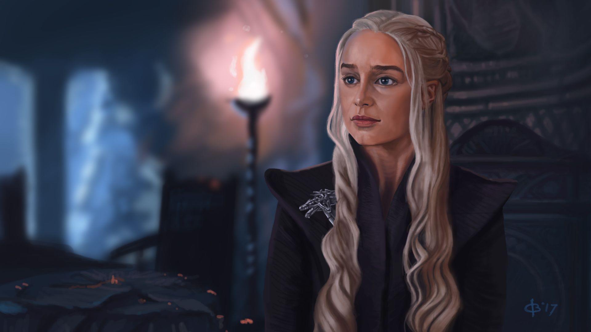 Wallpaper Daenerys Targaryen, Emilia Clarke, game of thrones, art