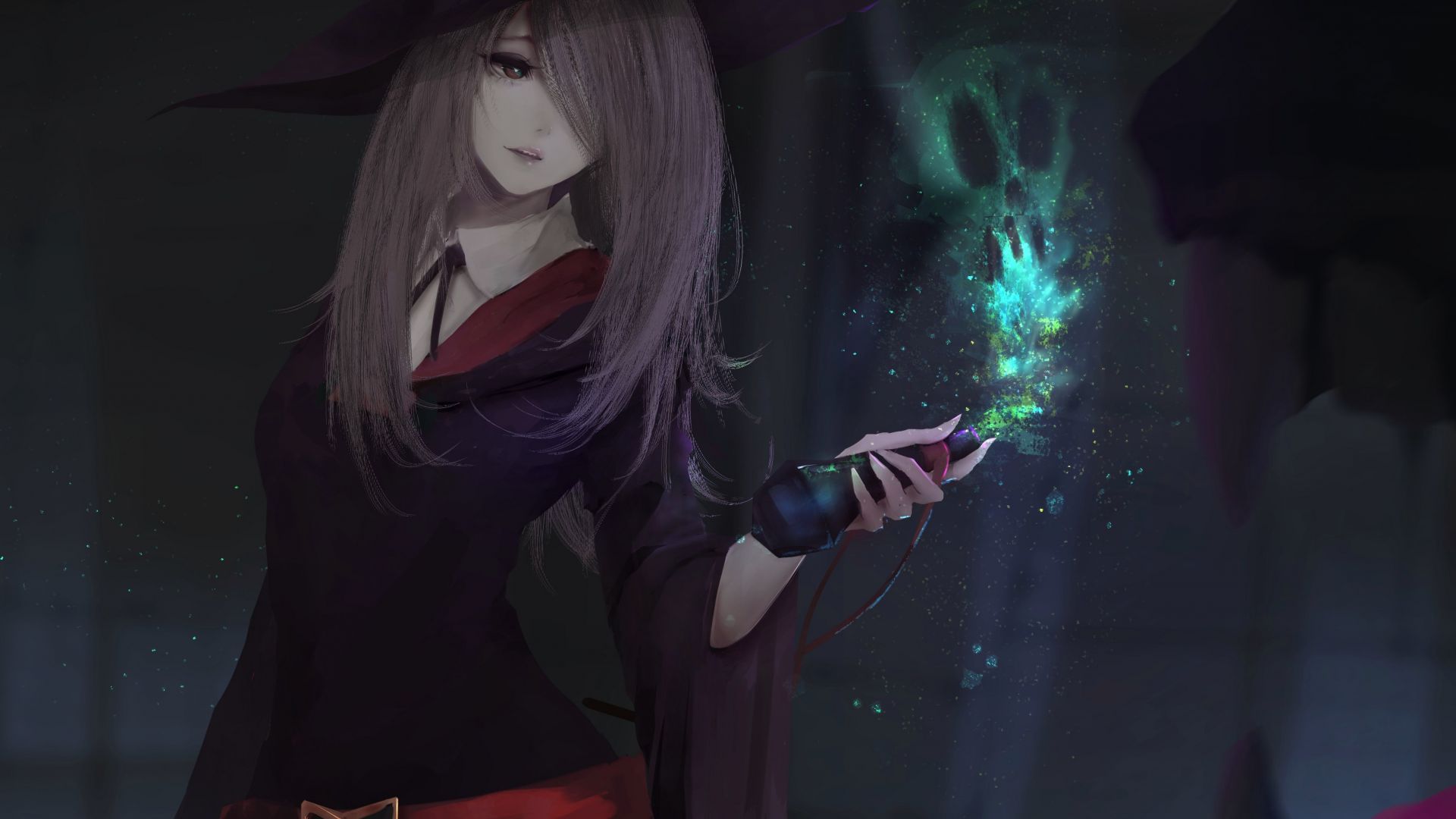 Wallpaper Witch, Sucy Manbavaran, Little Witch Academia, anime girl, art