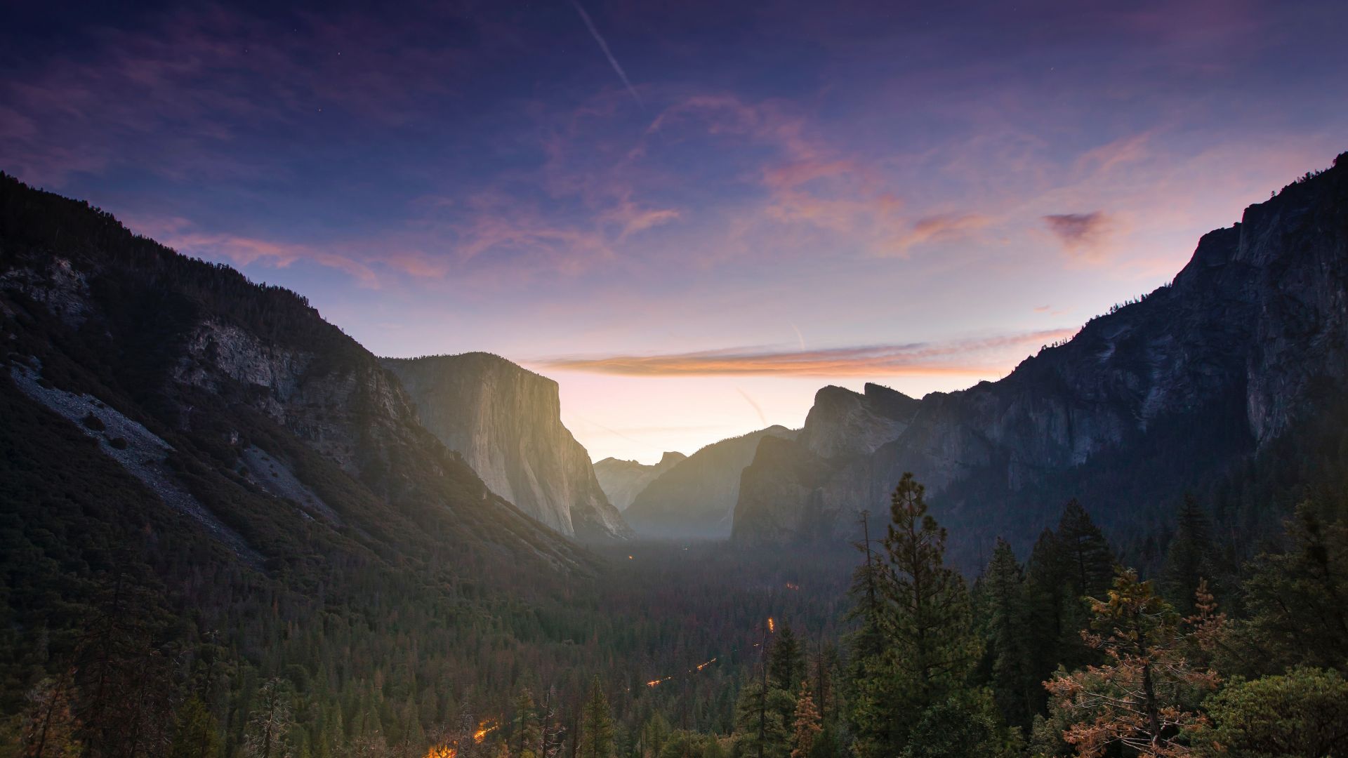 Wallpaper Yosemite valley, forest, valley, nature, mountains, national park, 5k