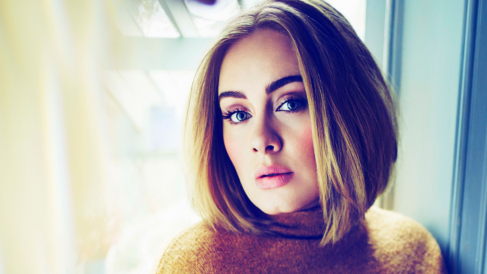 Wallpaper Adele, English singer, face, 2017