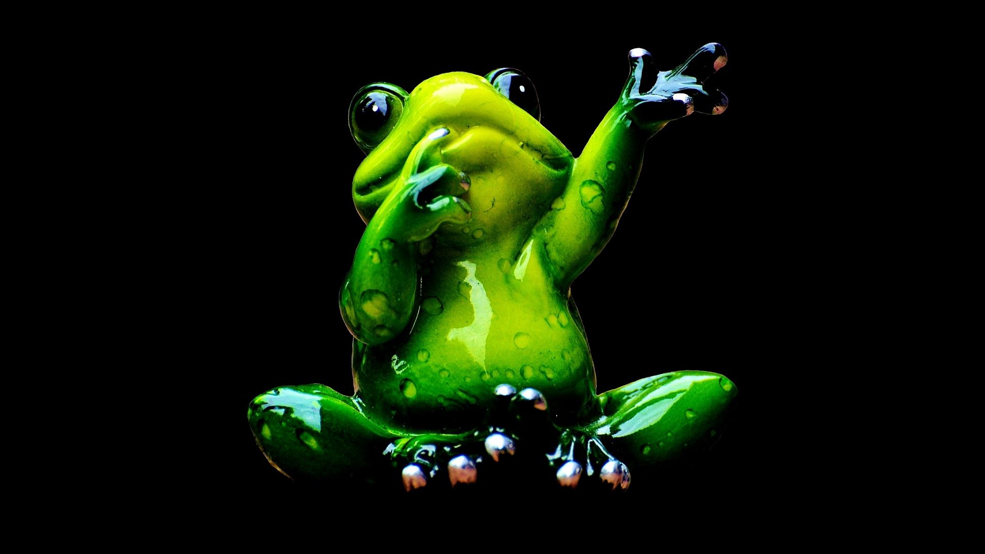Wallpaper Green, frog, figure, toy