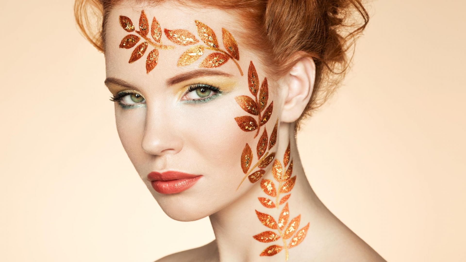 Wallpaper Artwork on women face, Feb