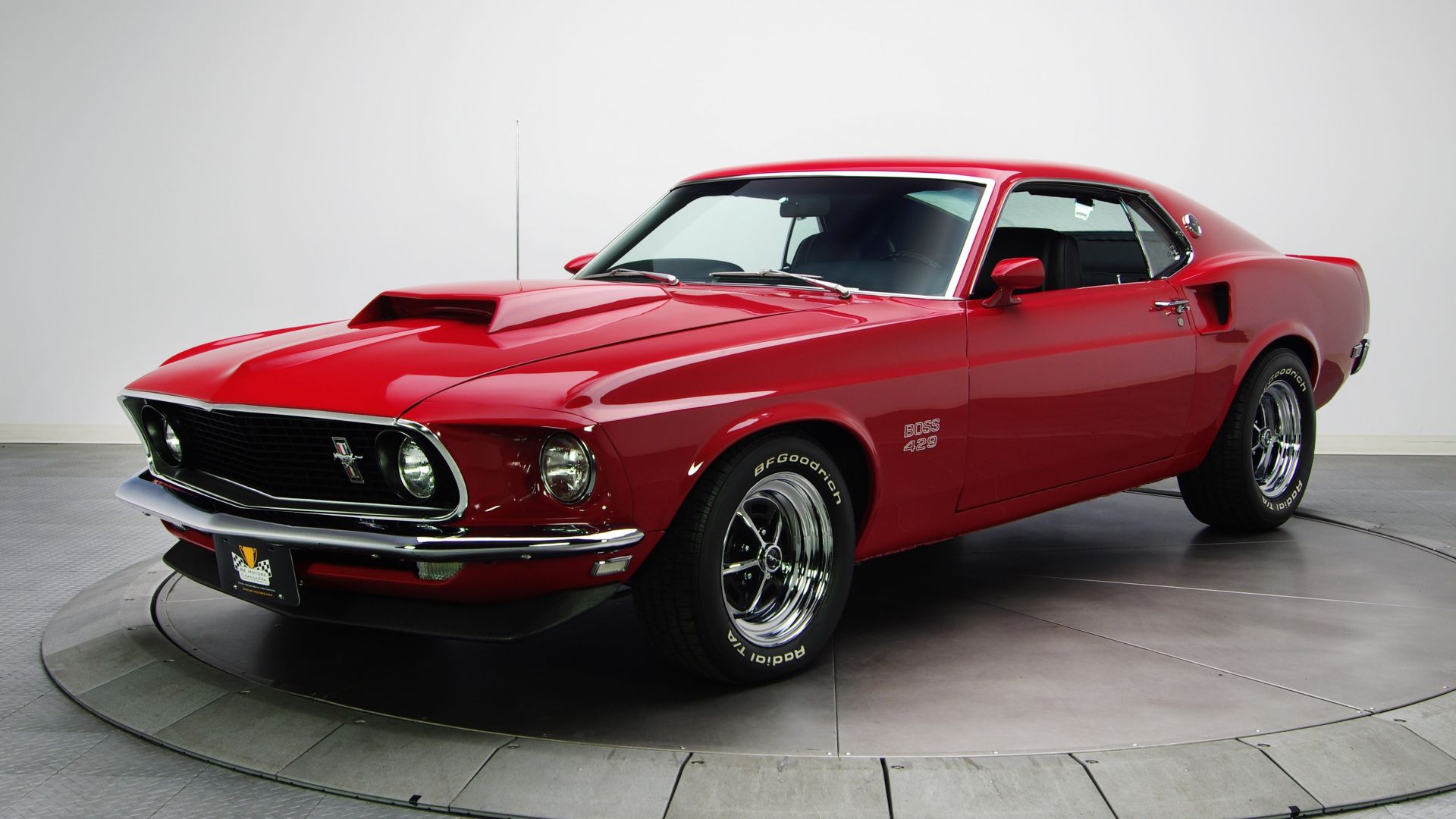 Wallpaper Ford Mustang Boss, red muscle car