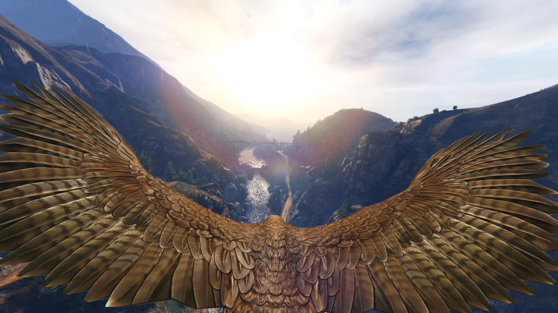 Wallpaper Grand Theft Auto V, 2013 game, video game, eagle, wings