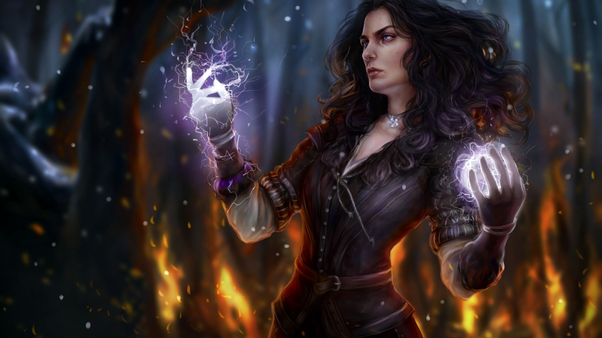 Wallpaper Yennefer, video game, the witcher, art