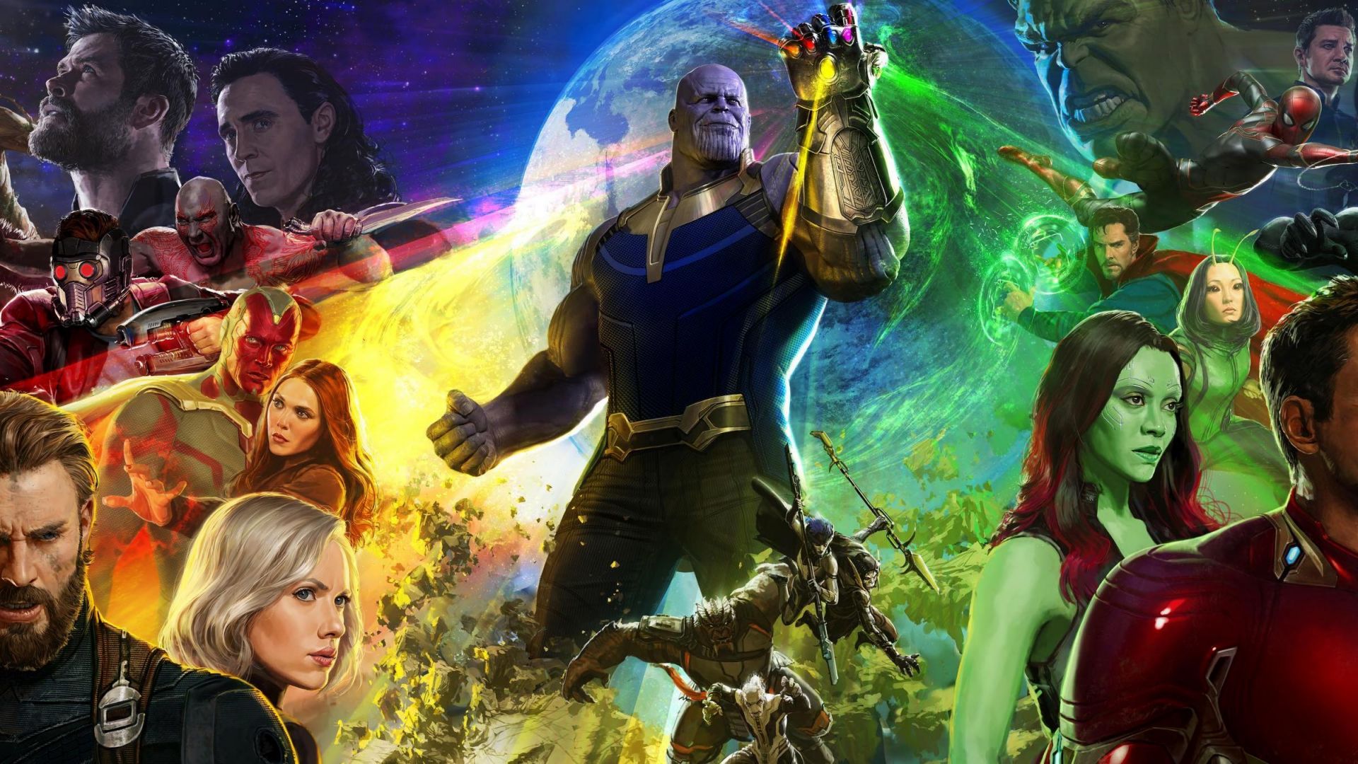 Wallpaper Avengers: Infinity War, 2018 movie, superhero, villain, poster, 4k