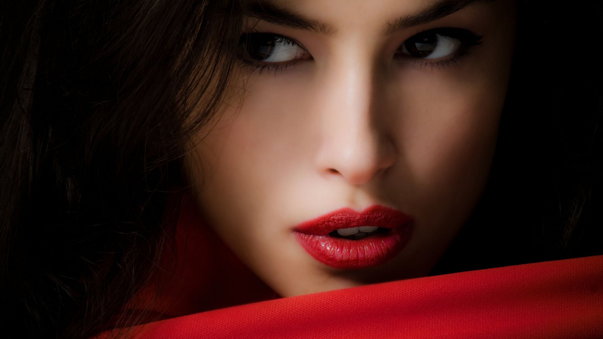 Desktop Wallpaper Red Lips, Girl Model, Face, 4k, Hd Image, Picture,  Background, 8b8e3d