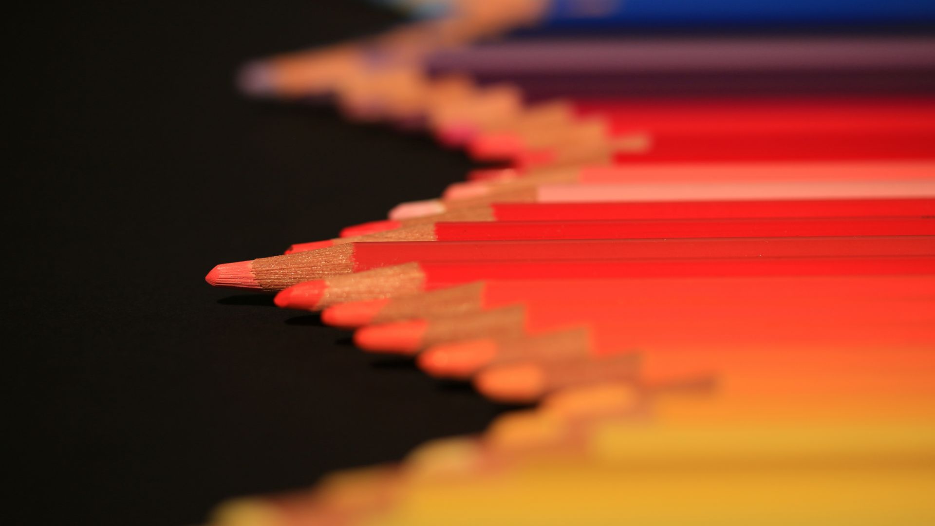 Wallpaper Colorful, pencils, arrangement, 4k