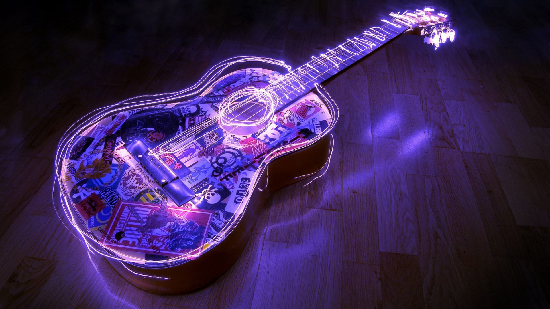 Wallpaper Custom design on guitar