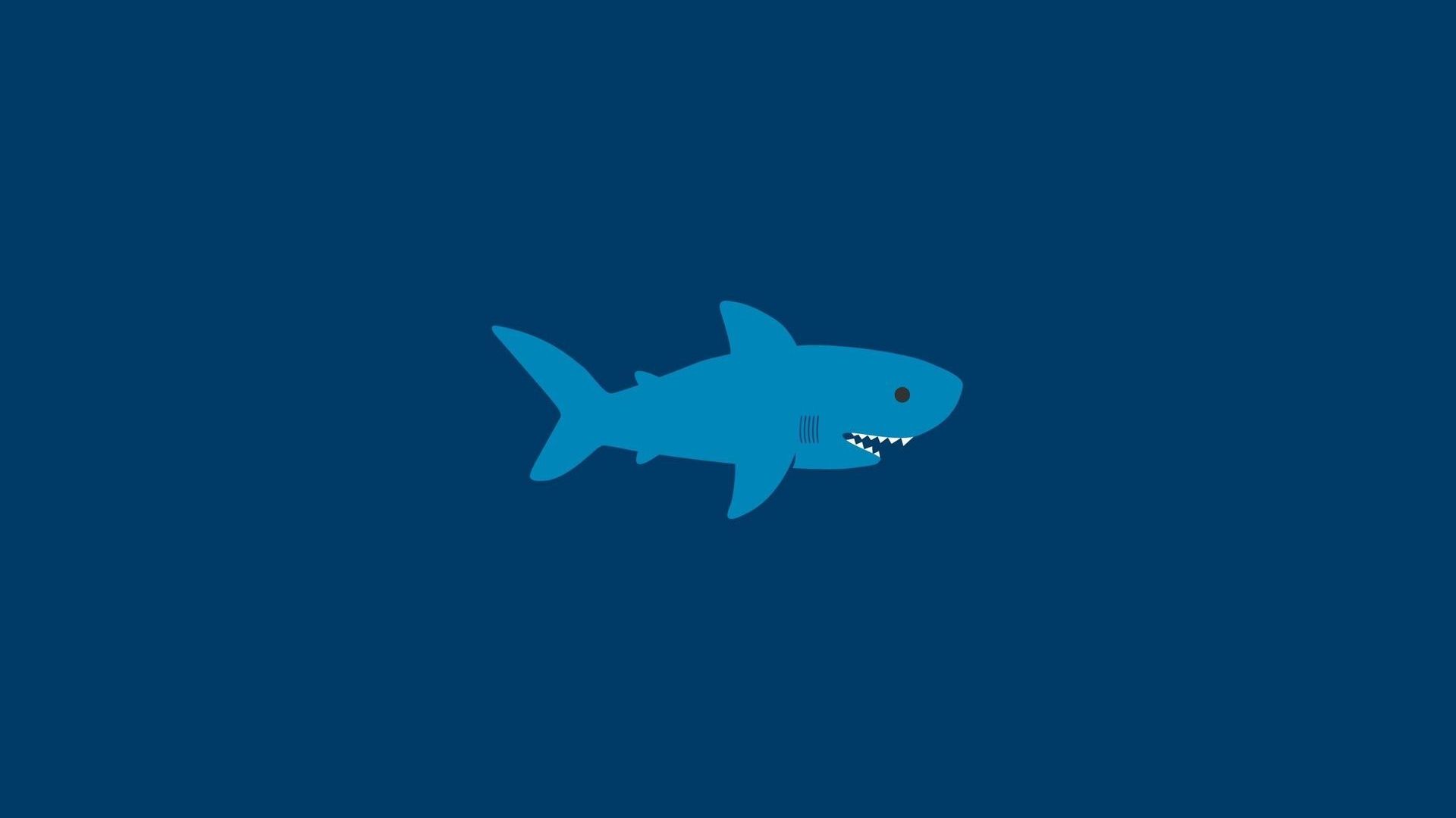 Wallpaper Shark, fish, minimal