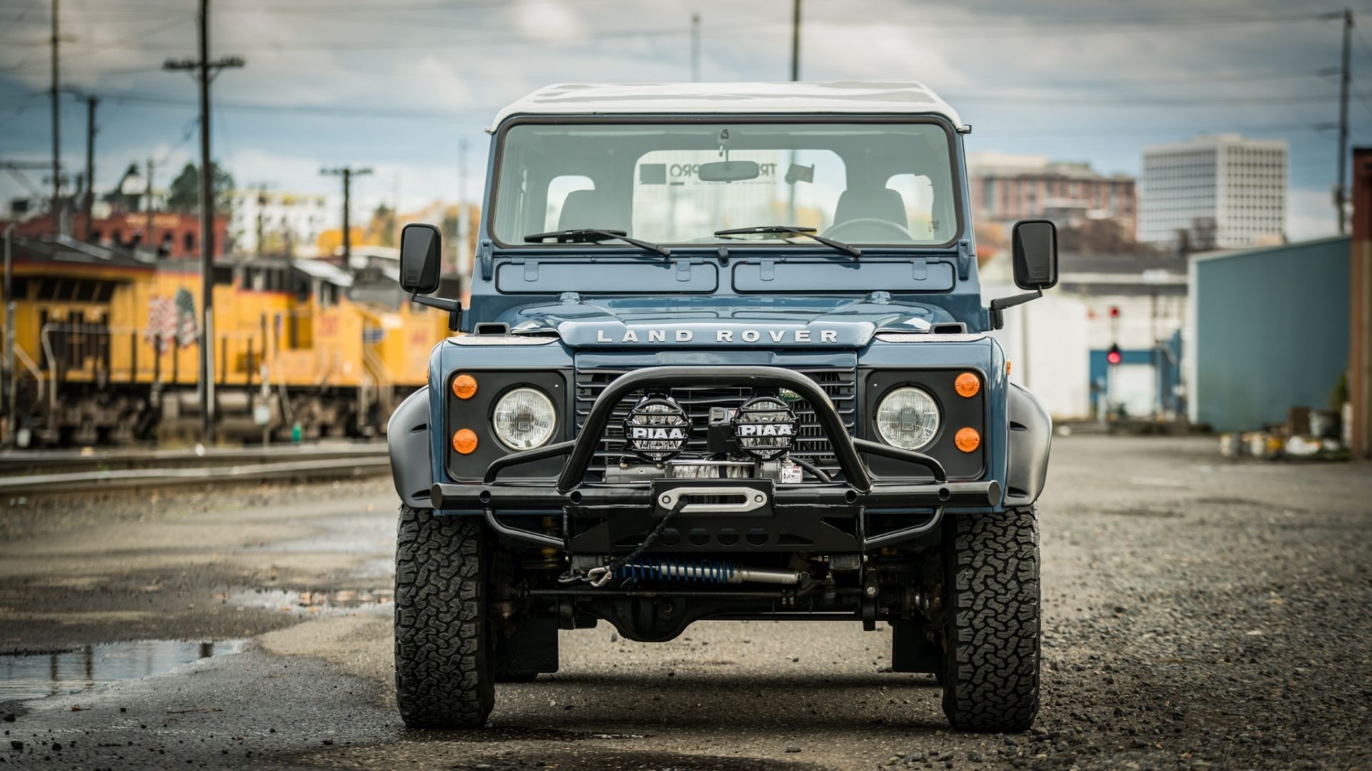 Wallpaper Front view, car, Land Rover Defender 90