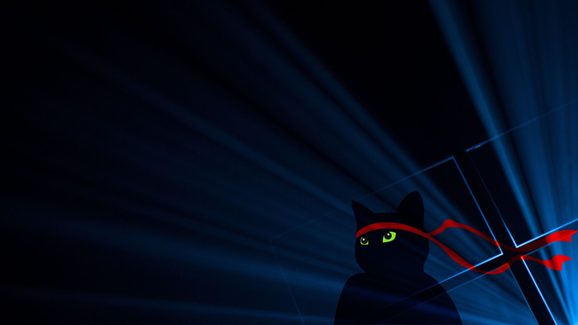 Desktop Wallpaper Ninja Cat, Dark, 4k, Hd Image, Picture, Background, 919c5c