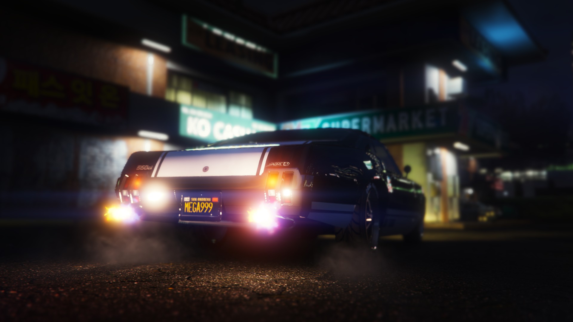 Wallpaper Grand Theft Auto V, car, video game, night